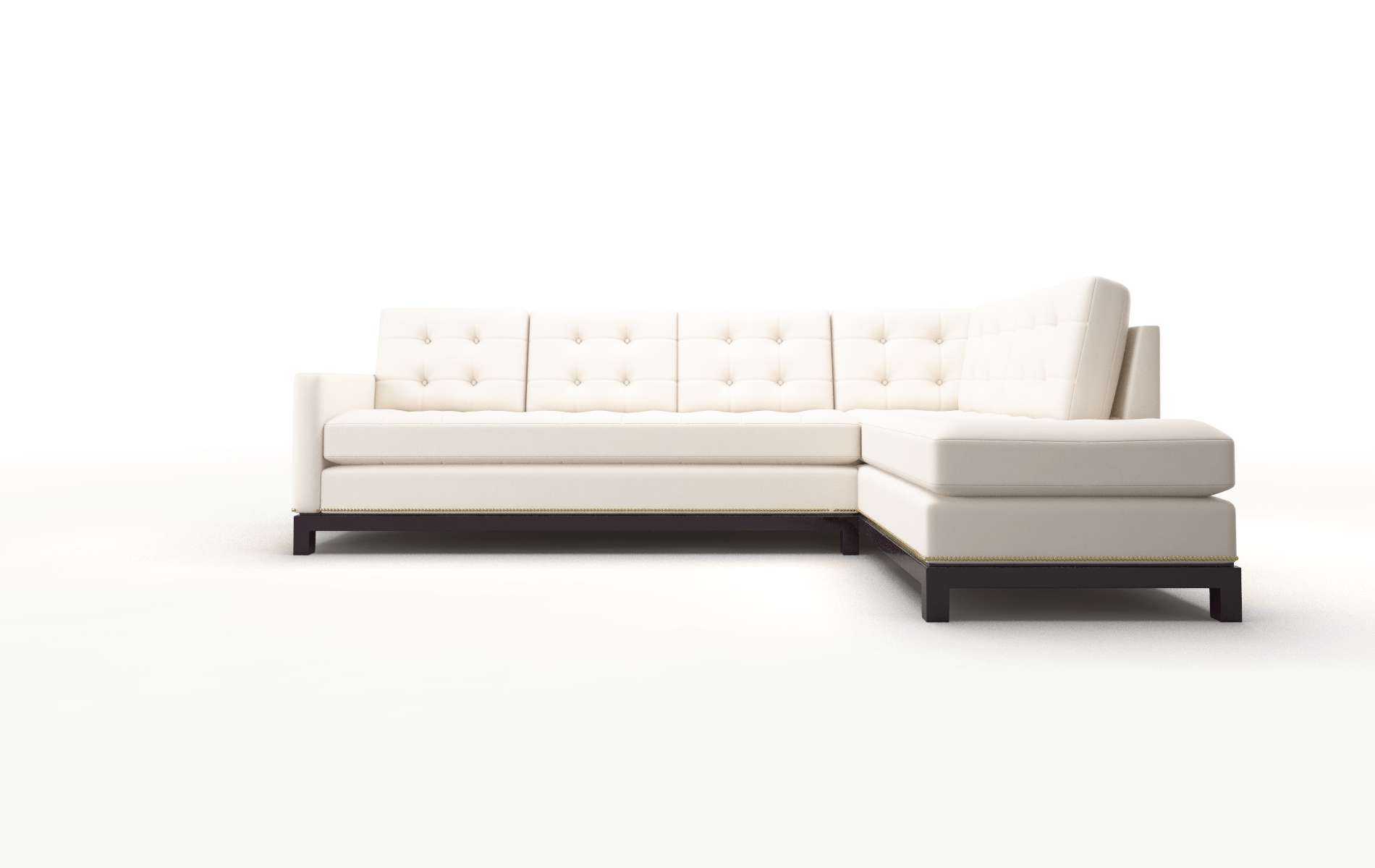 Davos Blanche Milky Panel espresso legs 1