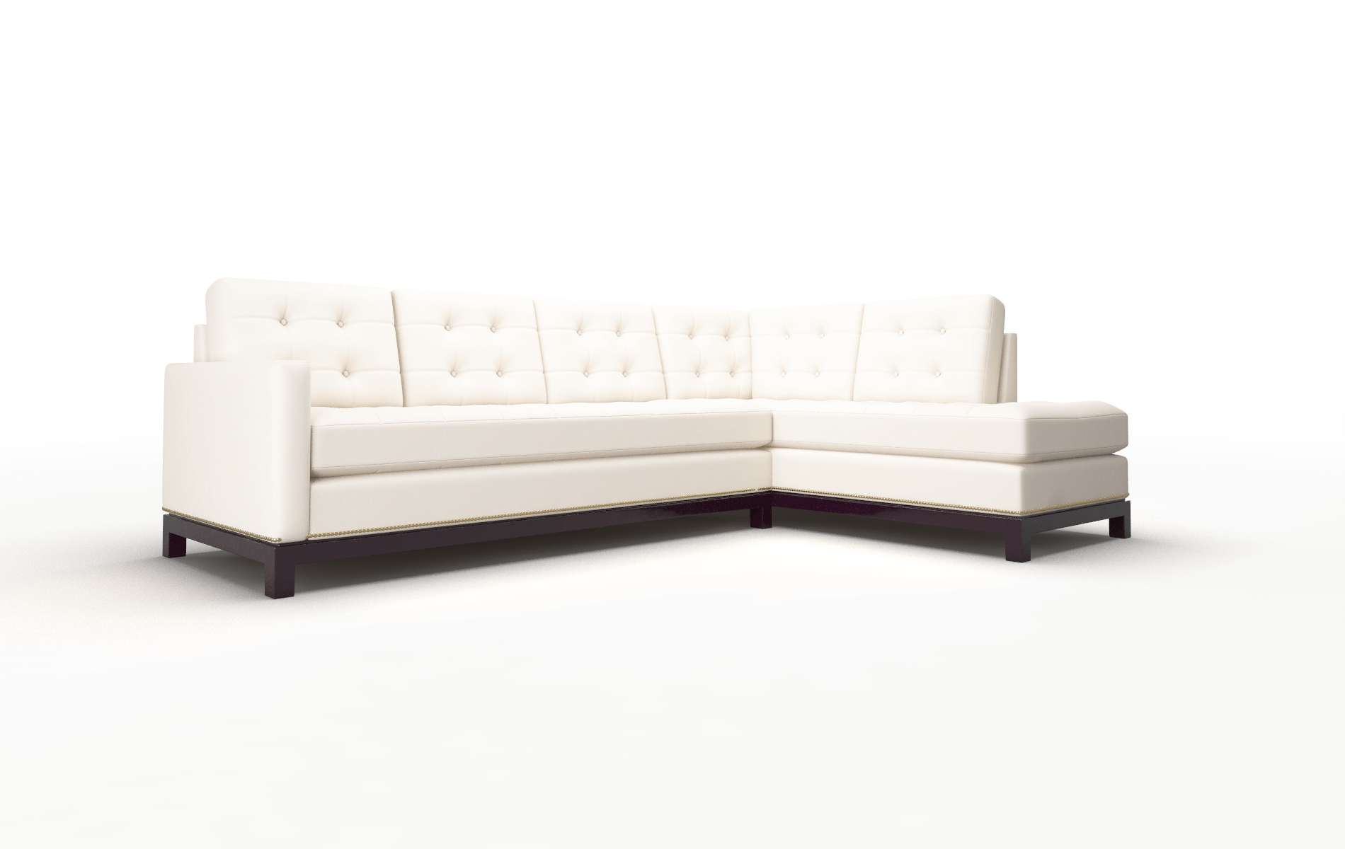 Davos Blanche Milky Panel espresso legs 2
