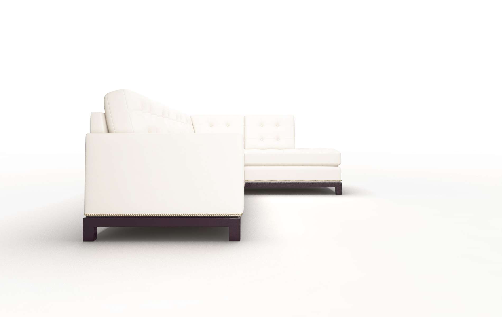 Davos Blanche Milky Panel espresso legs 3