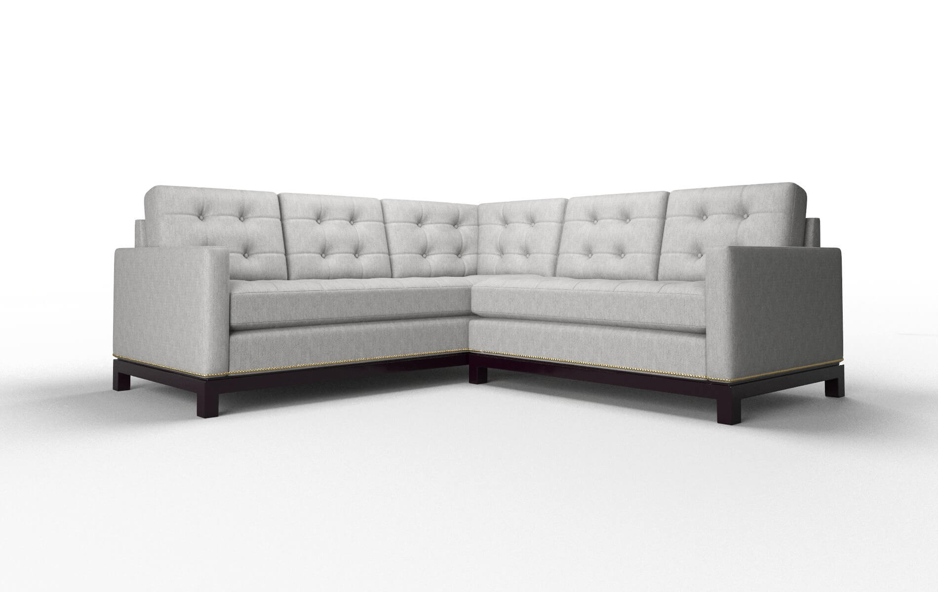 Davos Bungalow Graphite Sectional espresso legs 1