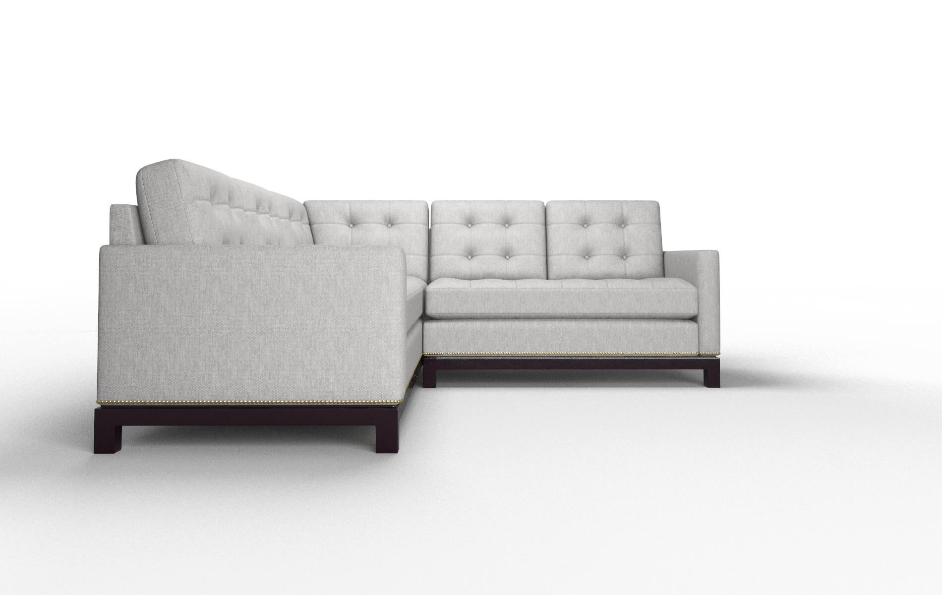 Davos Bungalow Graphite Sectional espresso legs 2