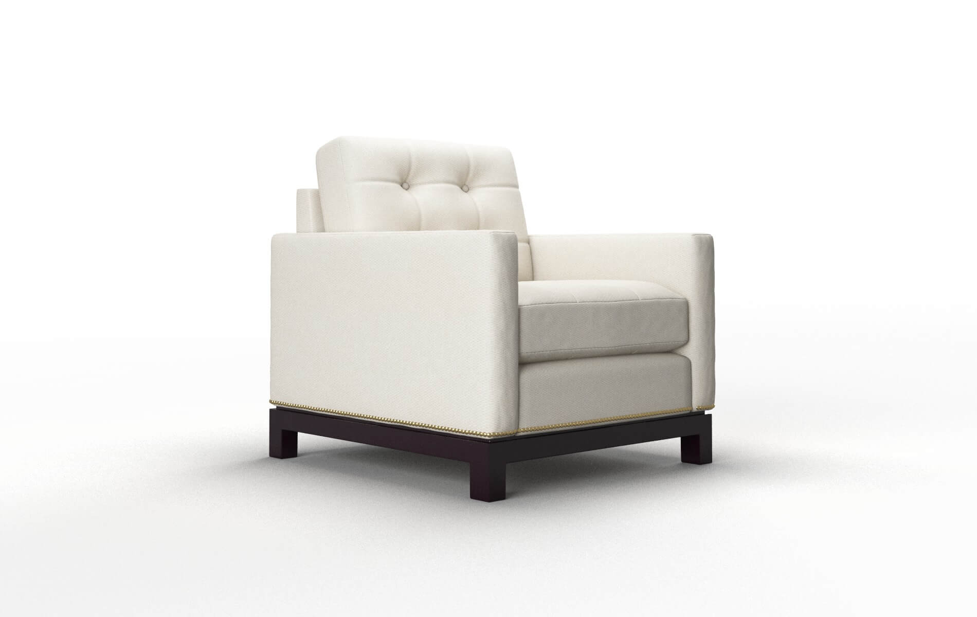 Davos Bungalow Ivory Chair espresso legs 2