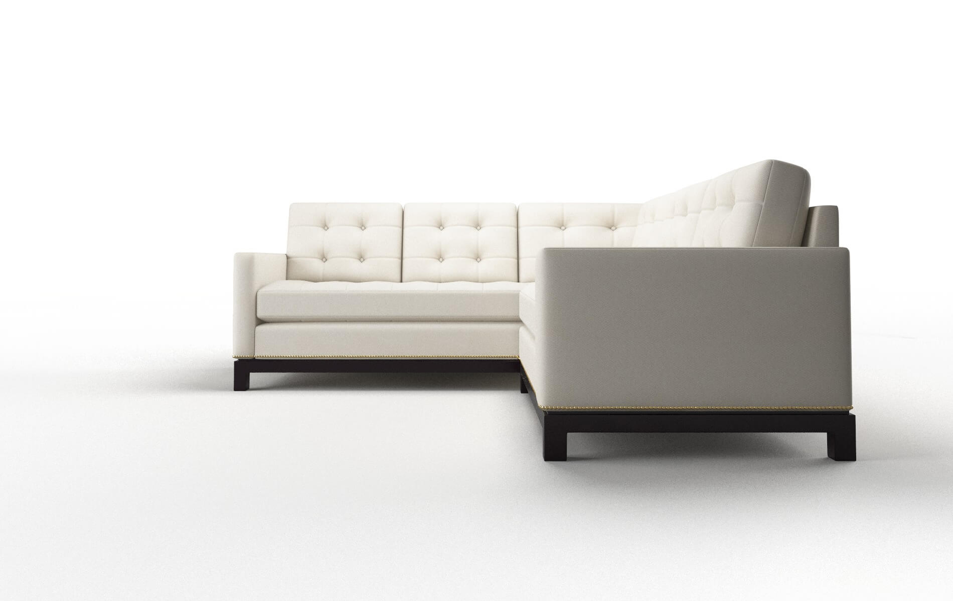 Davos Bungalow Ivory Sectional espresso legs 5