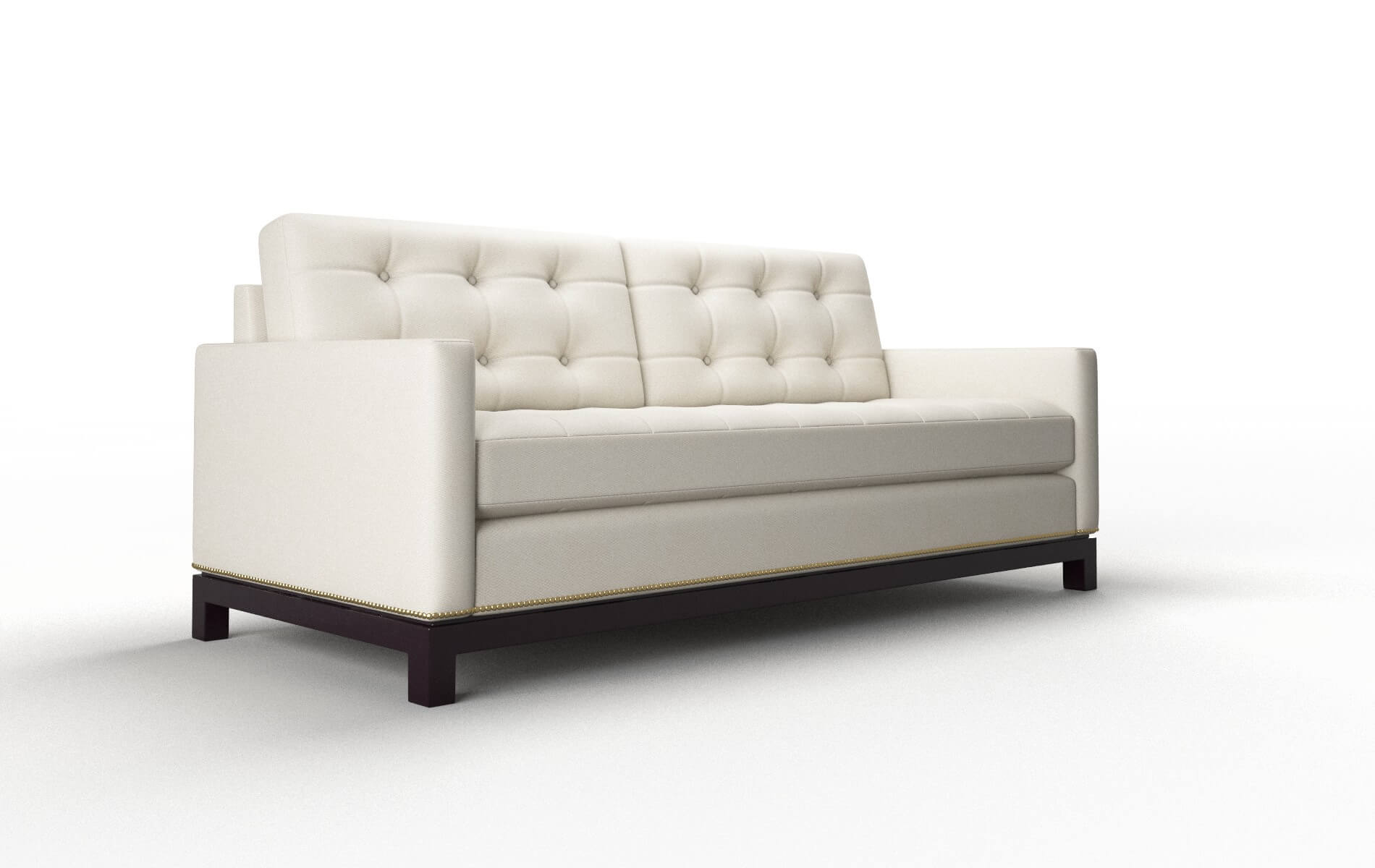 Davos Bungalow Ivory Sofa espresso legs 2