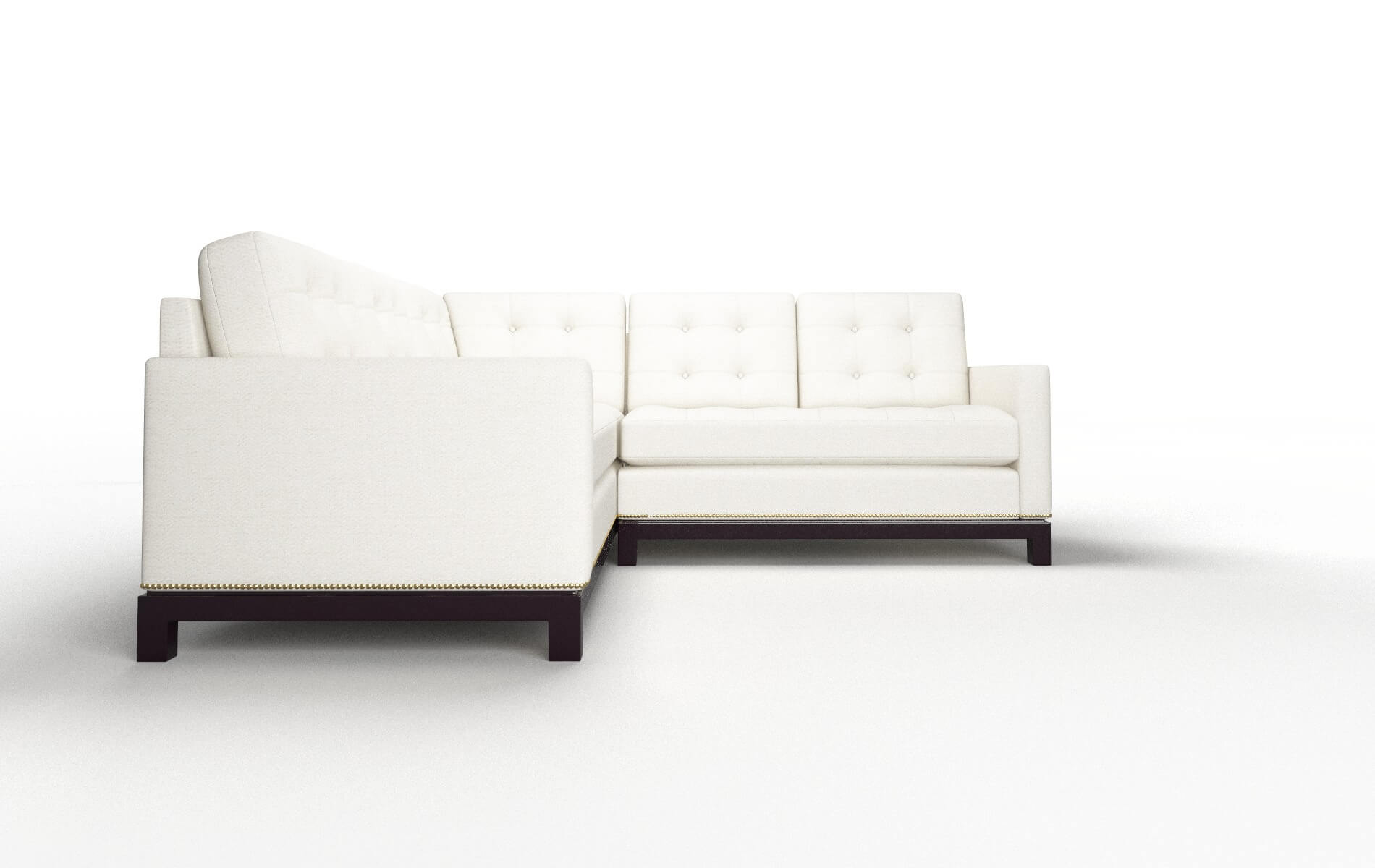 Davos Catalina Ivory Sectional espresso legs 2