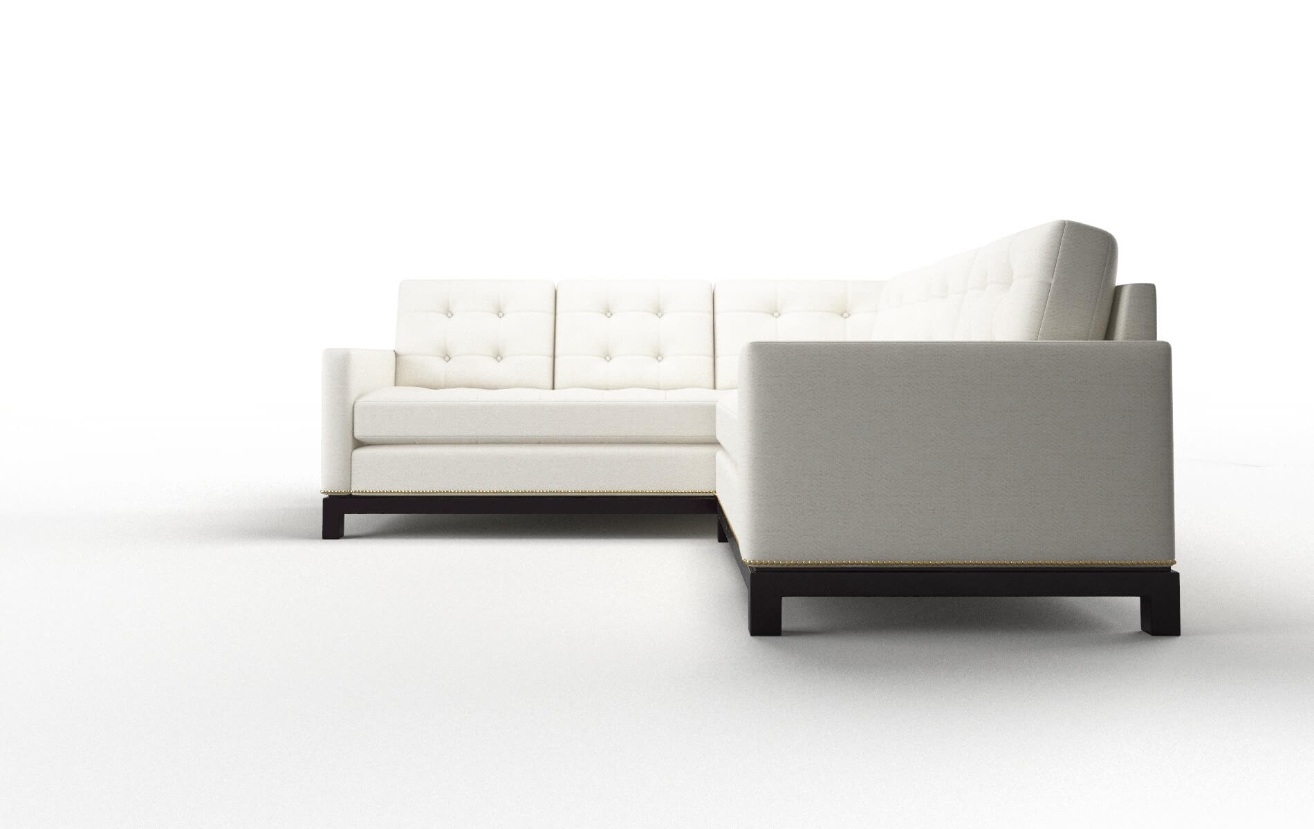 Davos Catalina Ivory Sectional espresso legs 5