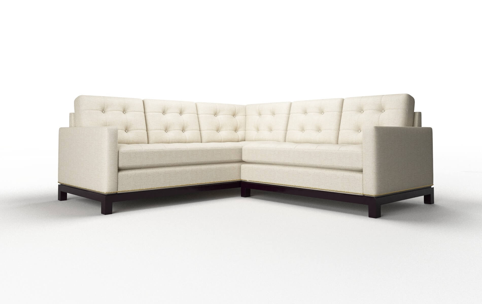 Davos Catalina Wheat Sectional espresso legs 1