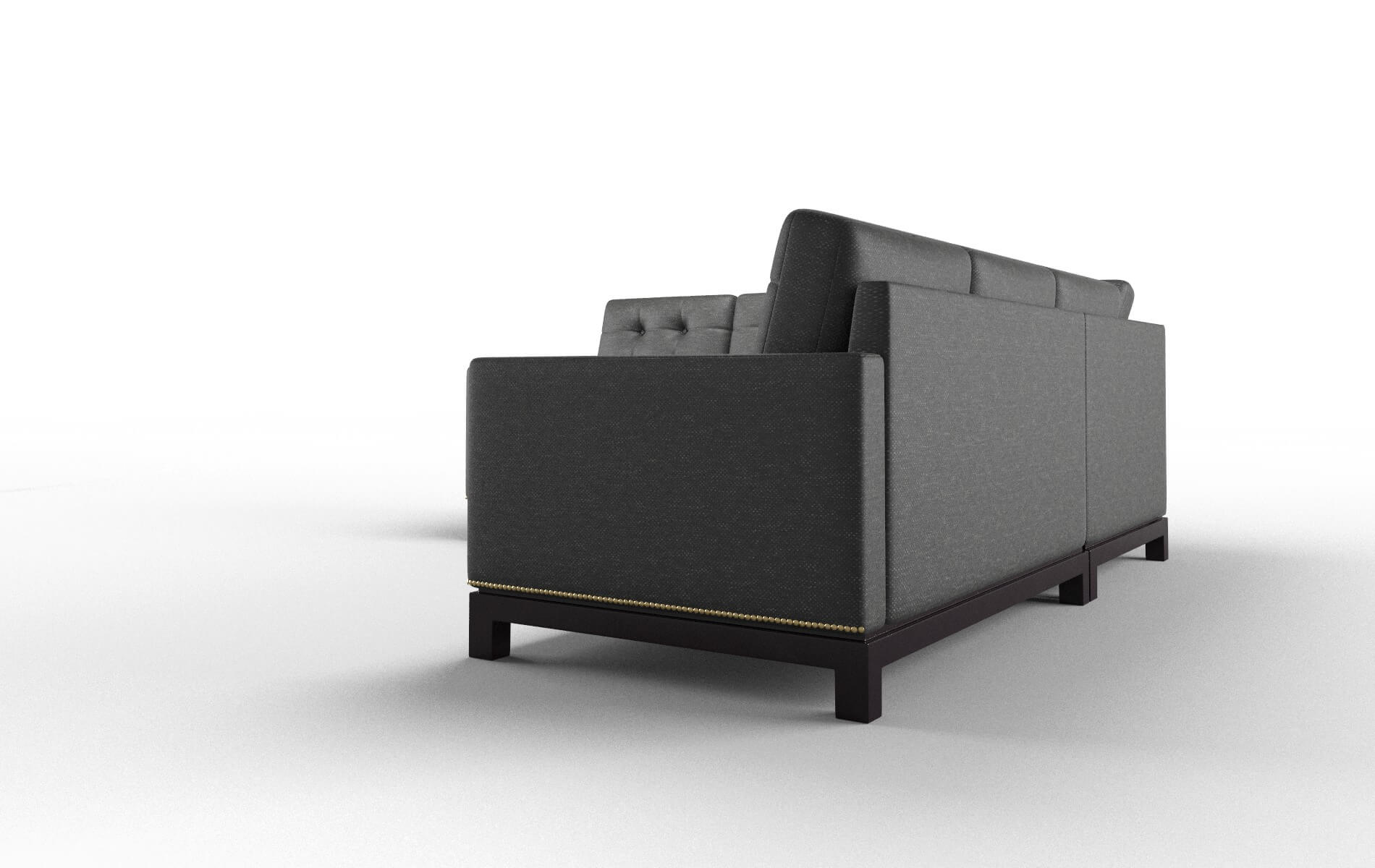 Davos Chance Denim Sectional espresso legs 4