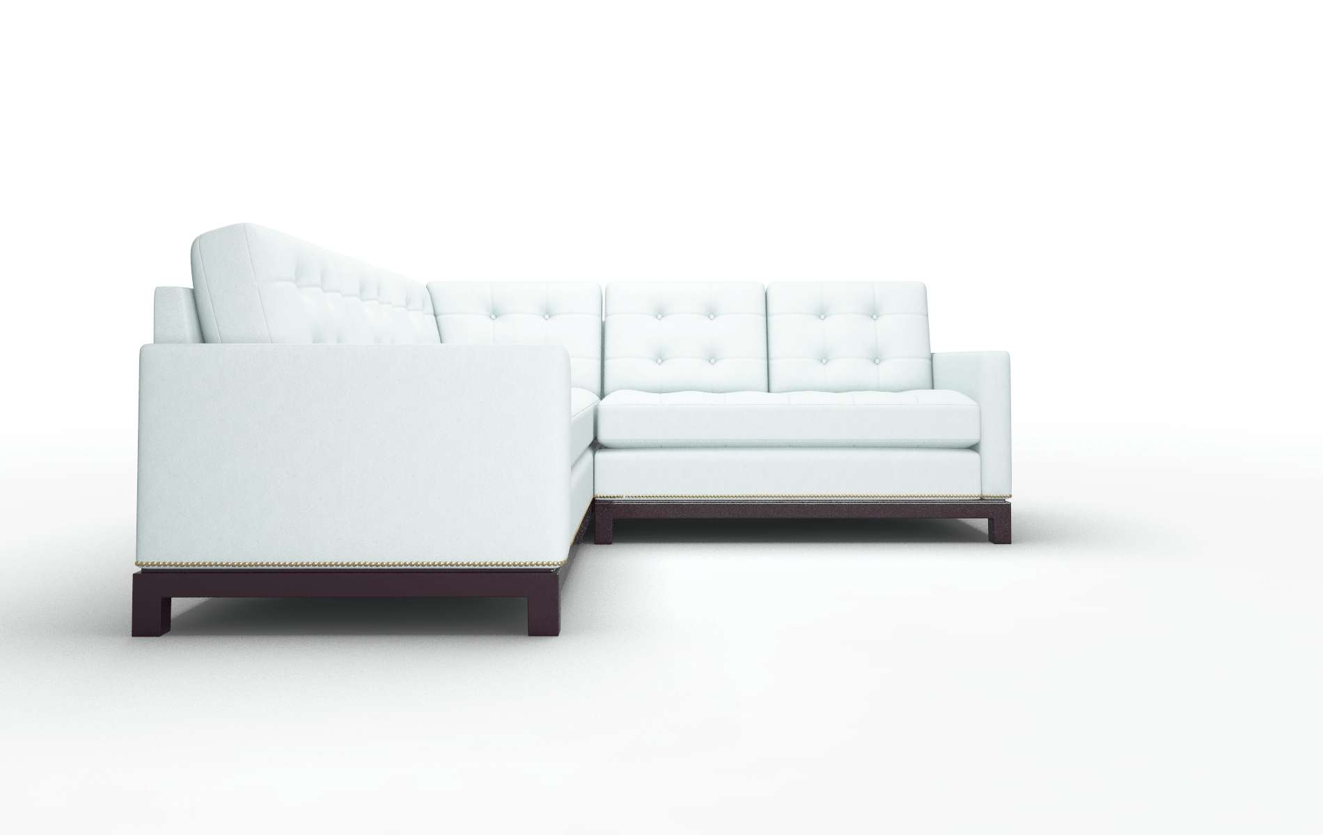 Davos Clyde Cornflower Sectional espresso legs 2