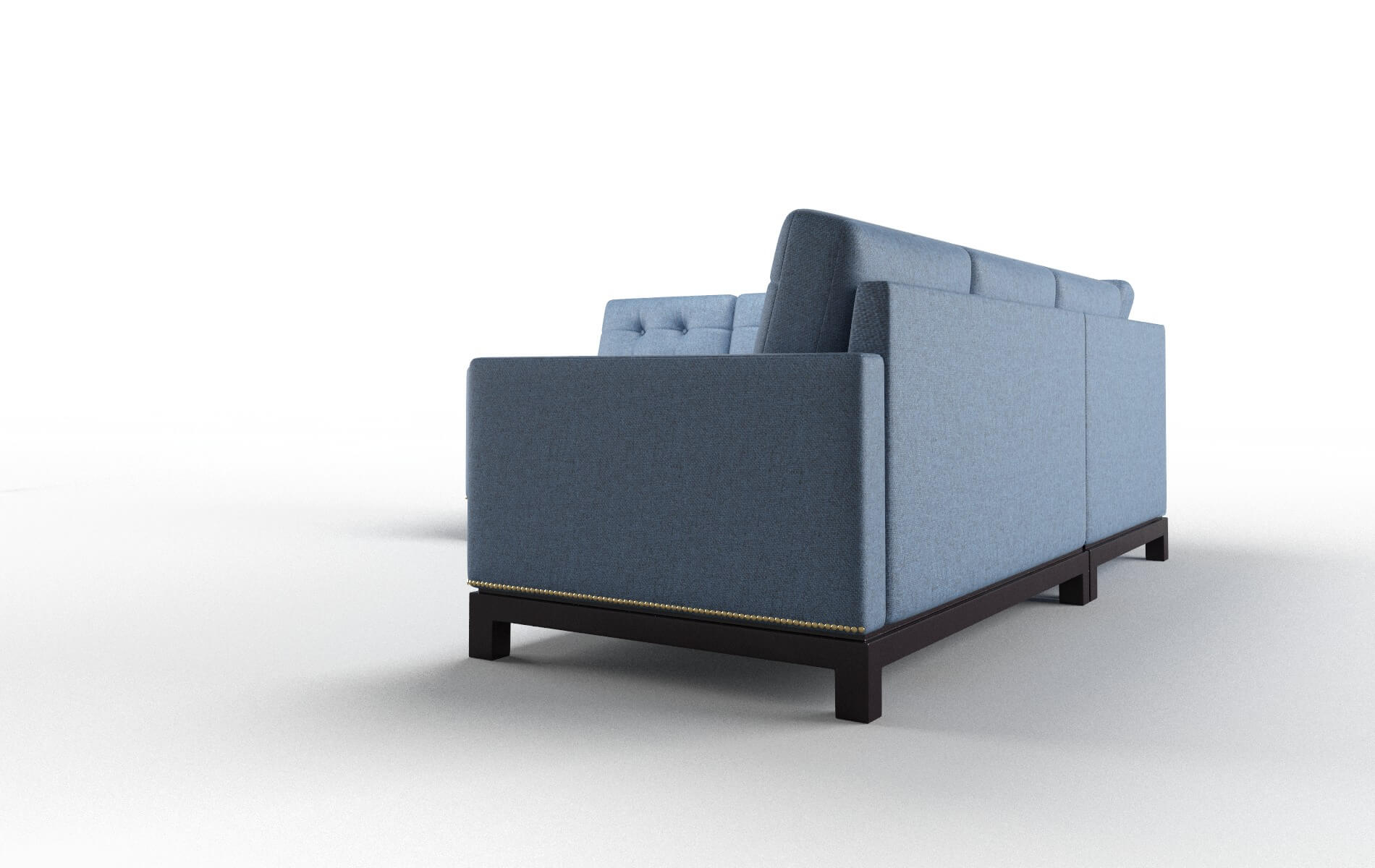 Davos Clyde Deep_ocean Sectional espresso legs 4