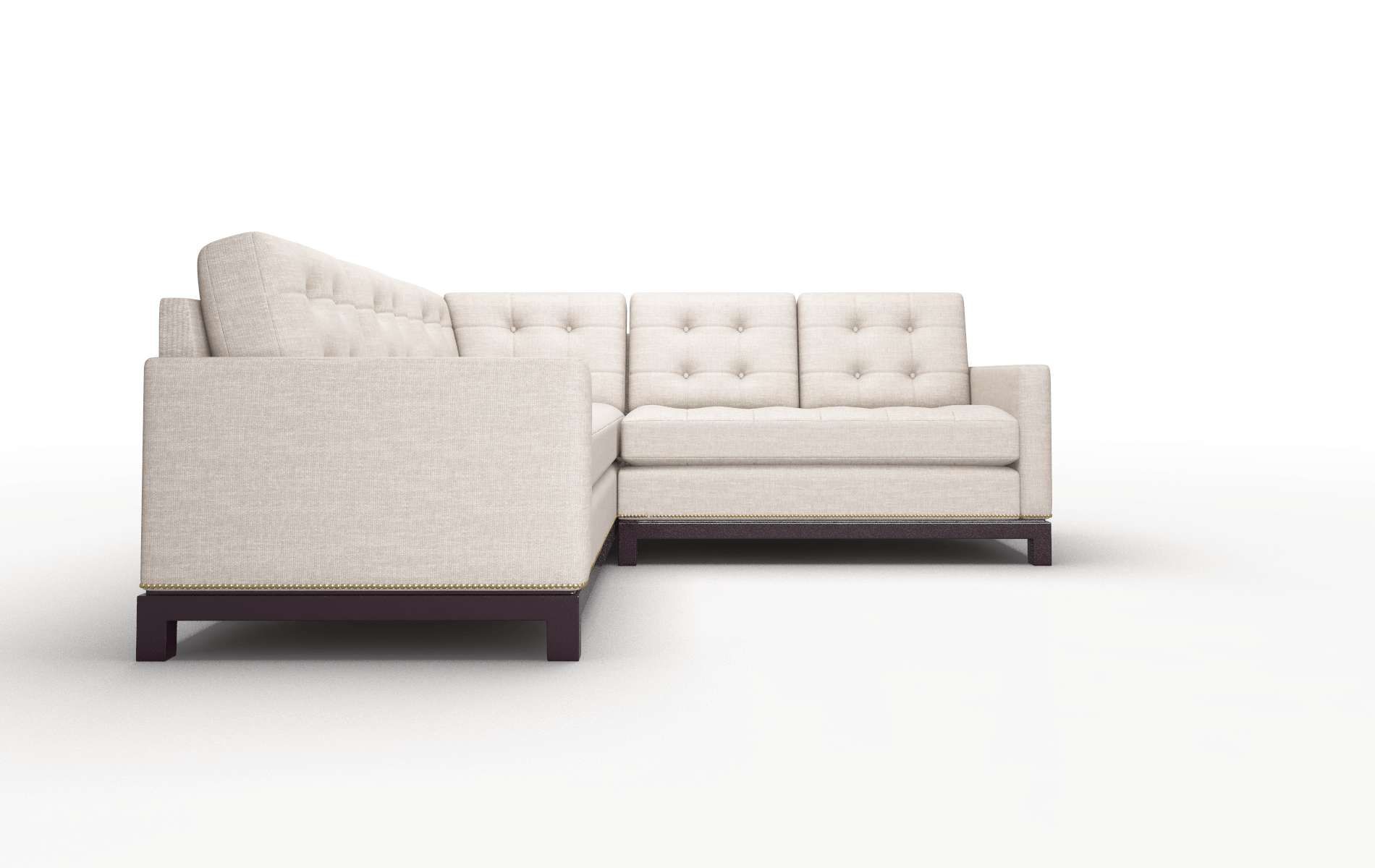 Davos Clyde Dolphin Sectional espresso legs 2