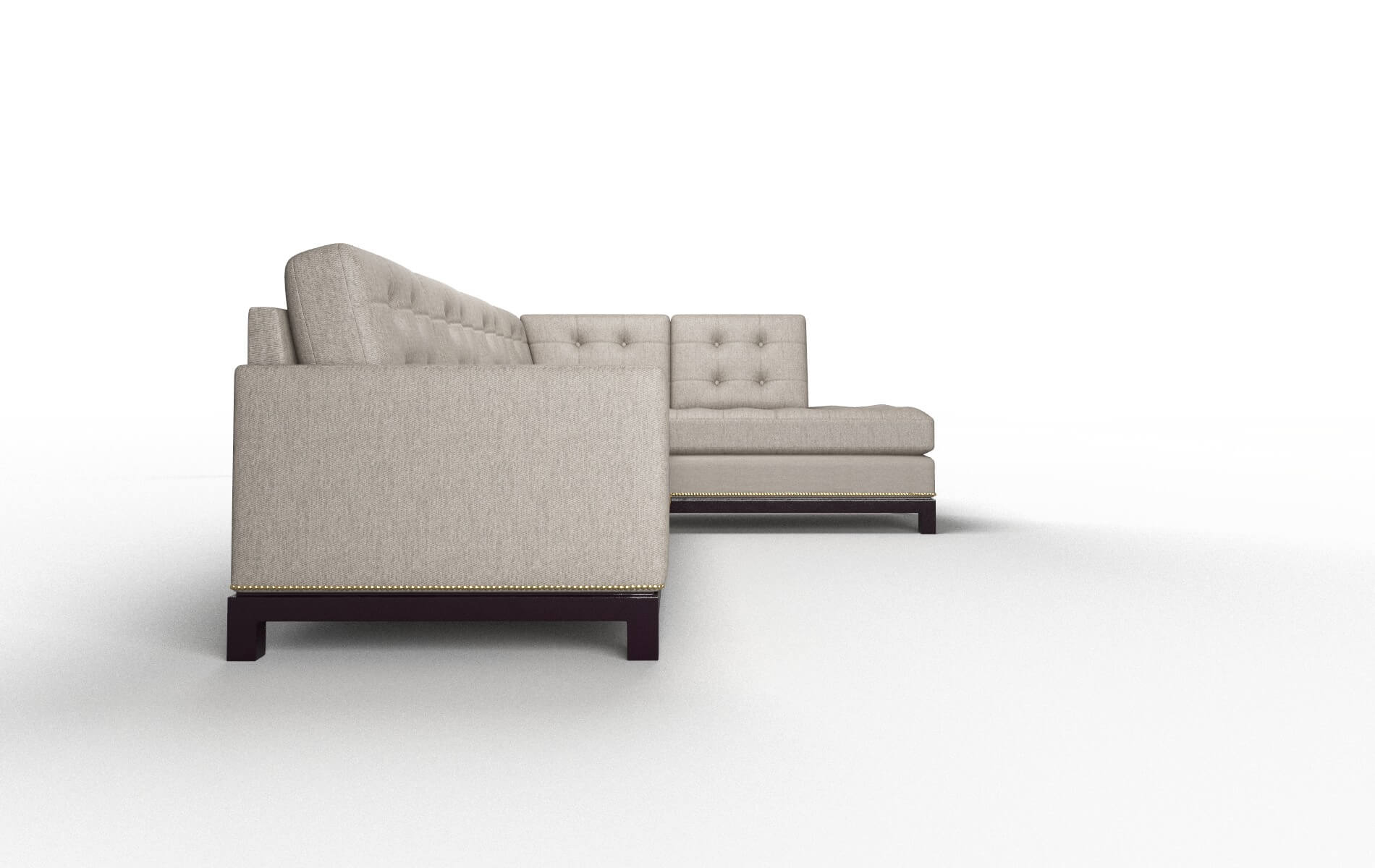 Davos Cosmo Taupe Panel espresso legs 3