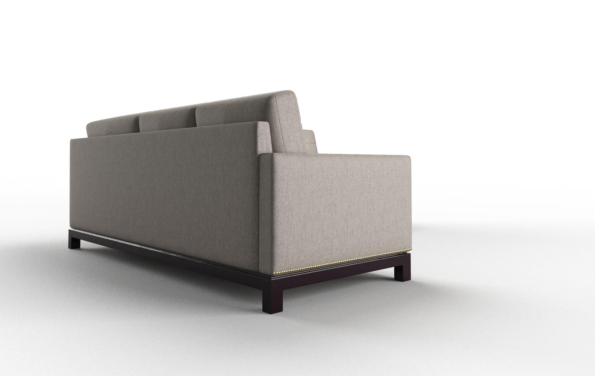 Davos Cosmo Taupe Sectional espresso legs 3