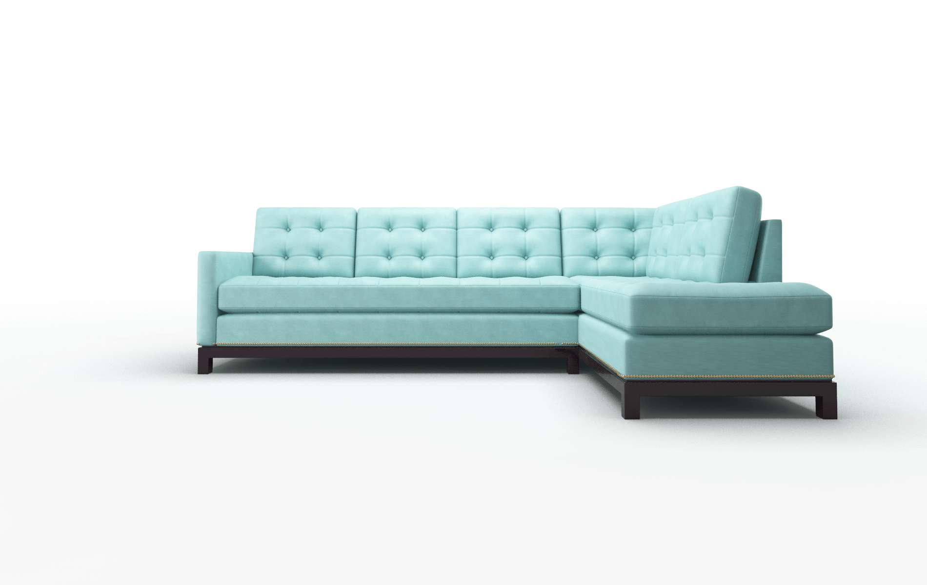 Davos Curious turquoise Panel Espresso Legs  1