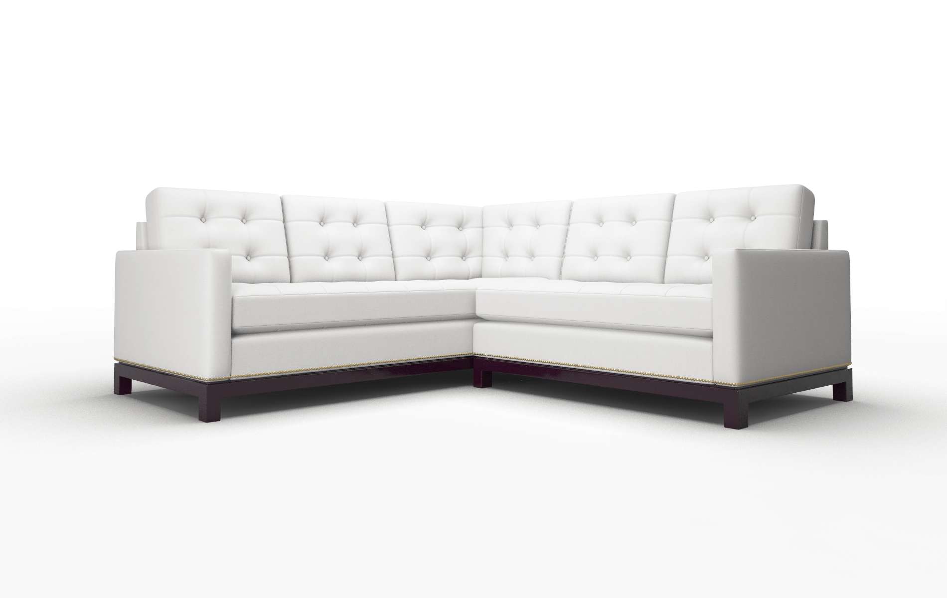 Davos Dawson Platinum Sectional espresso legs 1