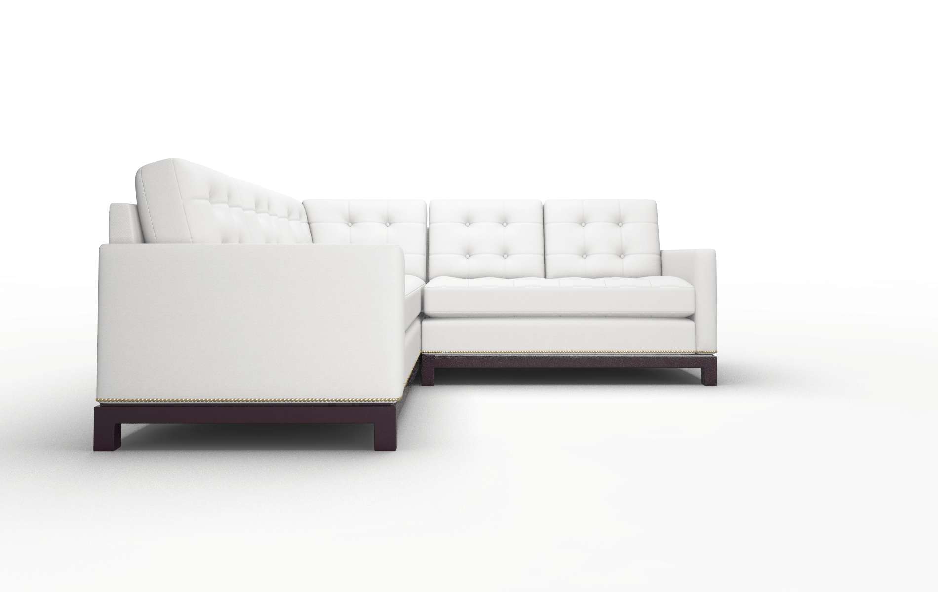 Davos Dawson Platinum Sectional espresso legs 2