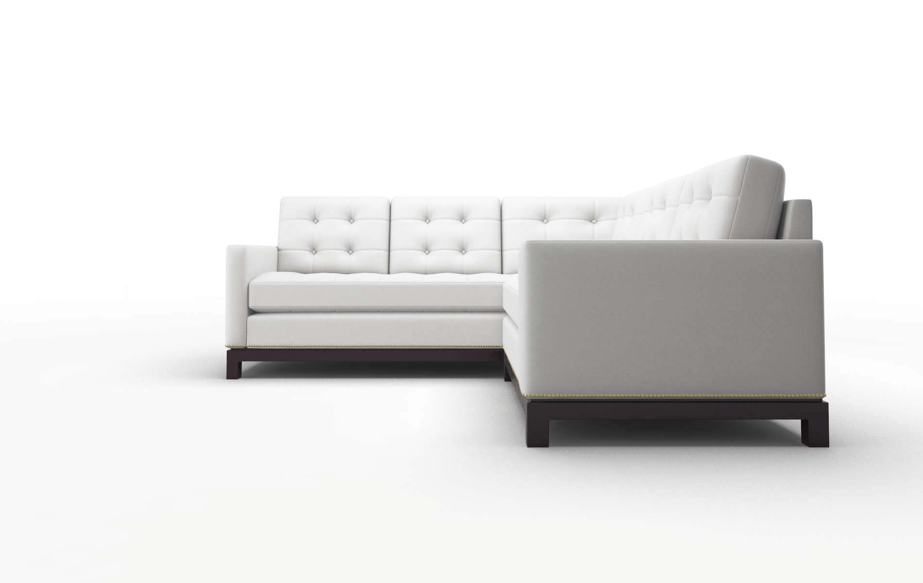 Davos Dawson Platinum Sectional espresso legs 5