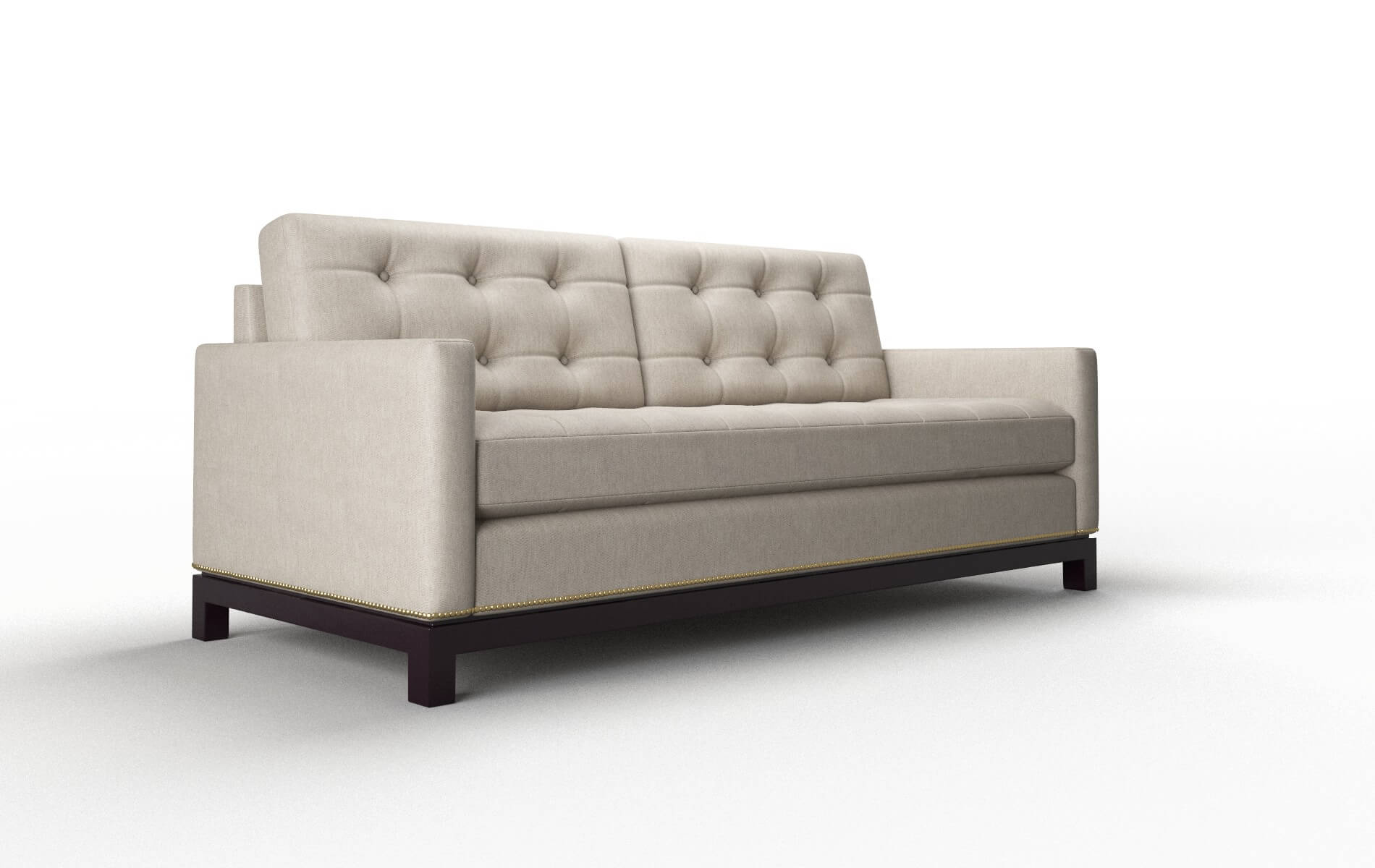 Davos Derby Linen Sofa espresso legs 2