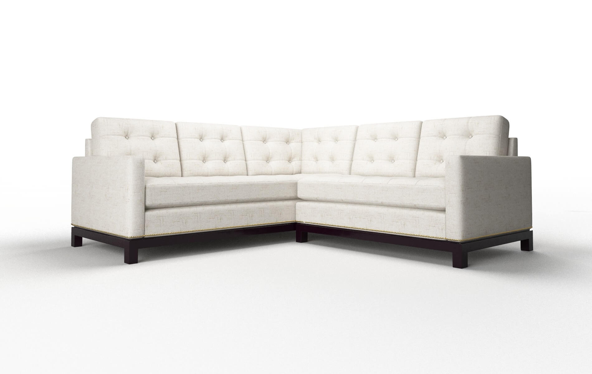 Davos Derby Taupe Sectional espresso legs 1