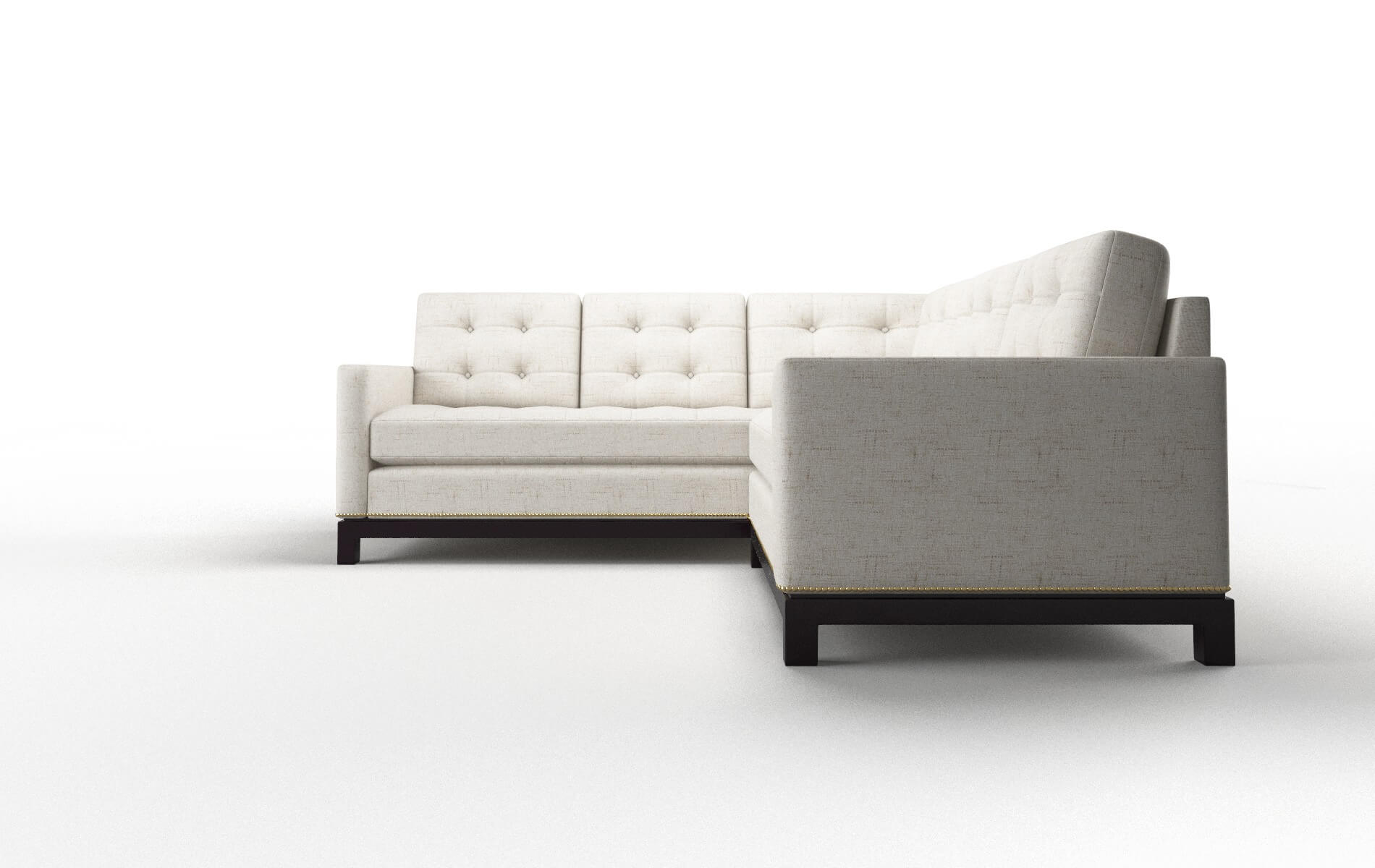 Davos Derby Taupe Sectional espresso legs 5