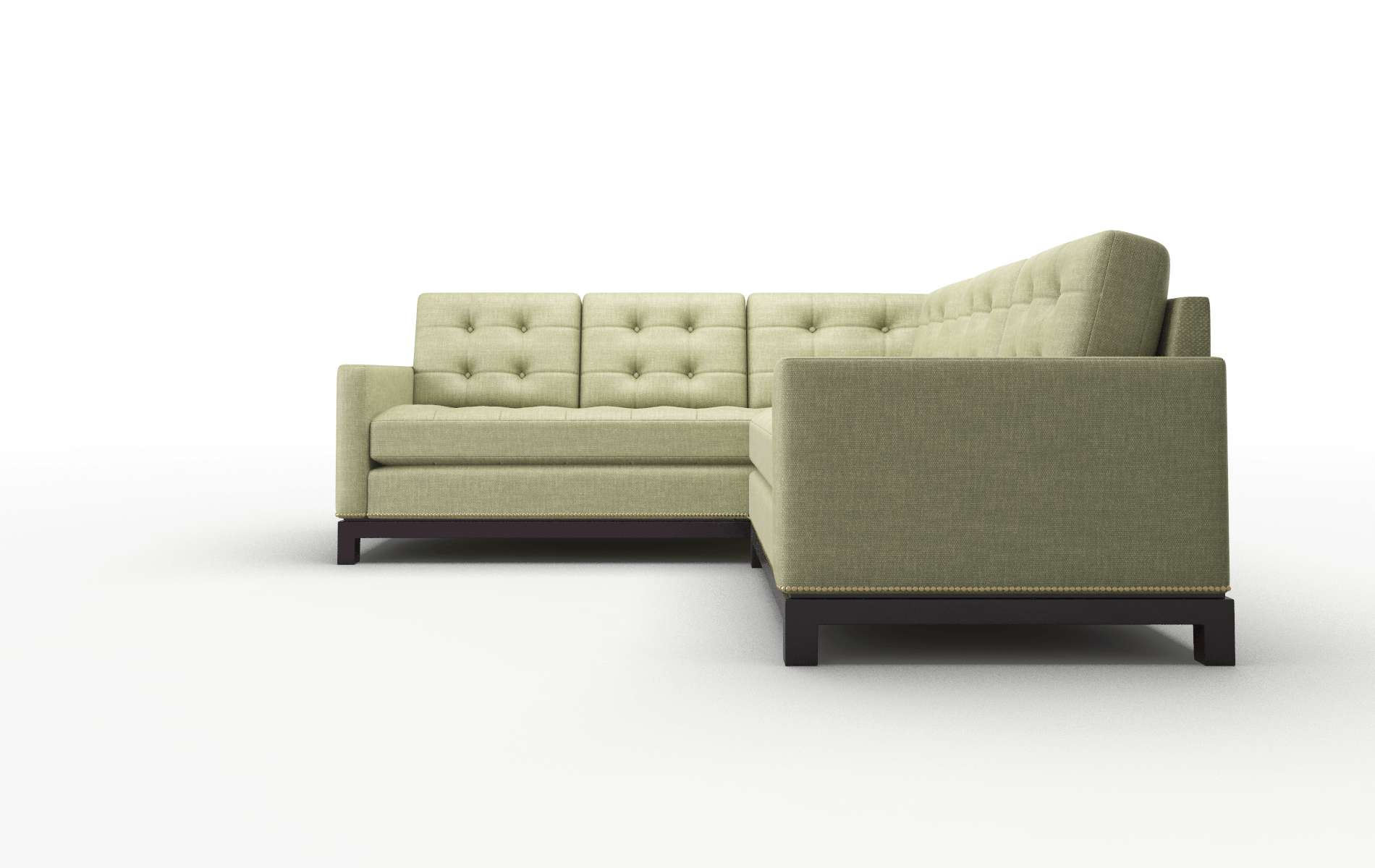 Davos Durham Lime Sectional espresso legs 5
