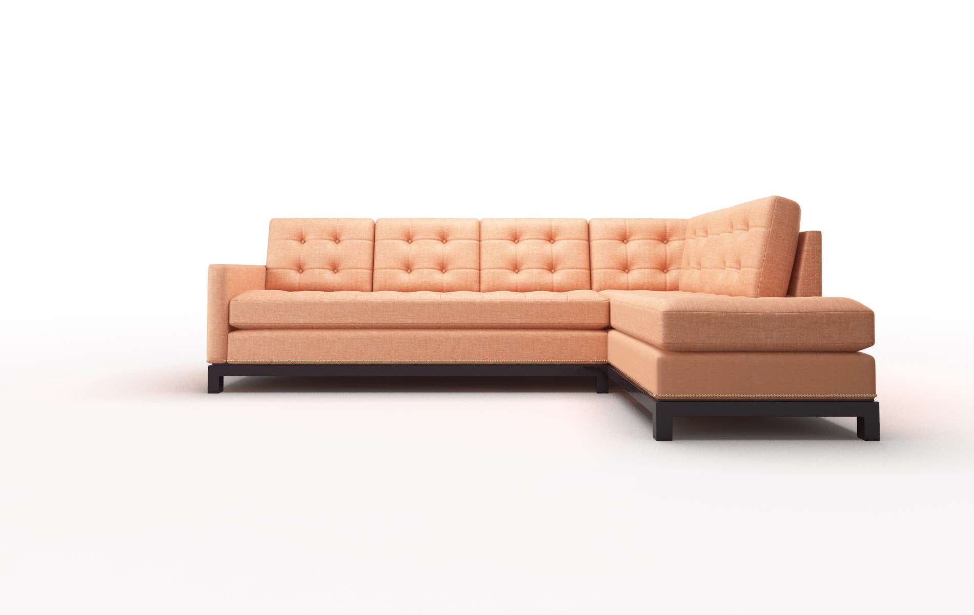 Davos Durham Tangerine Panel espresso legs 1