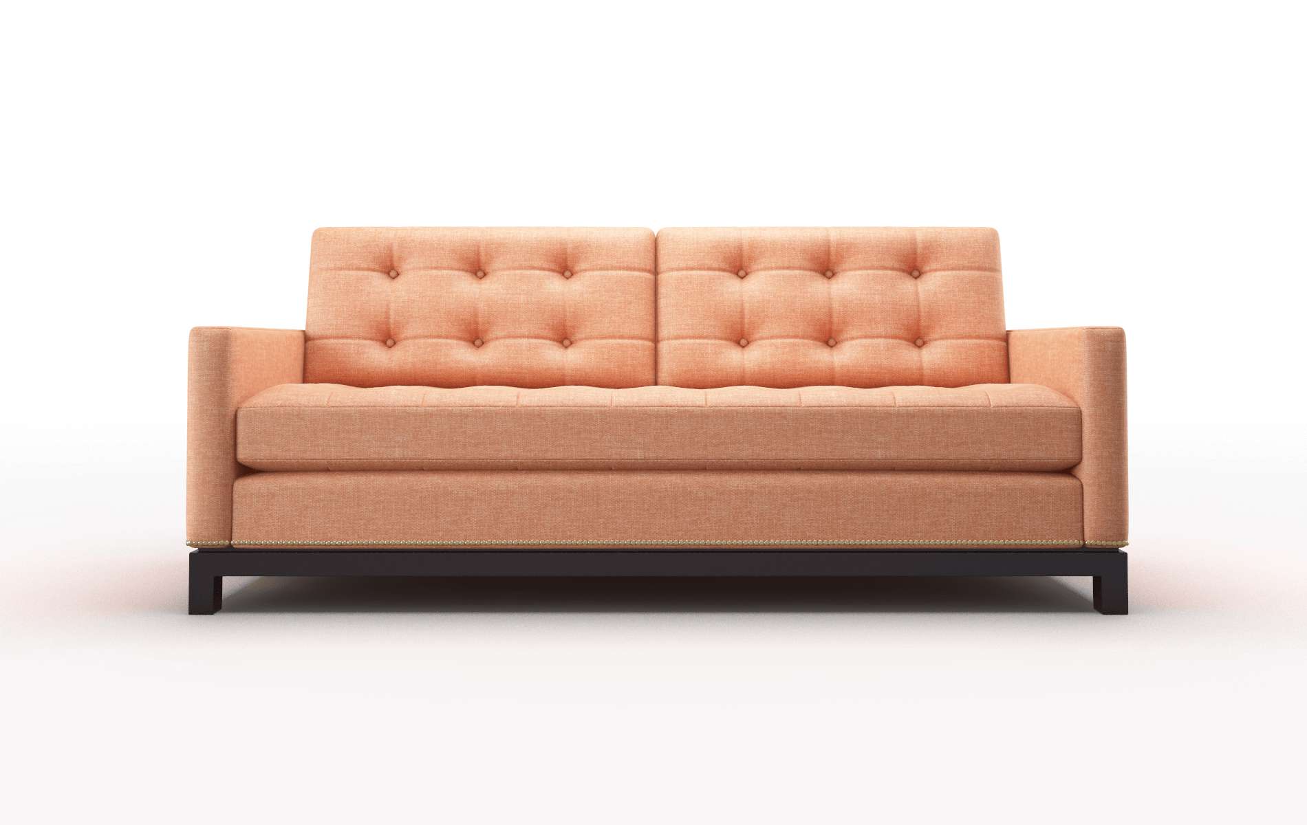 Davos Durham Tangerine Sofa espresso legs 1