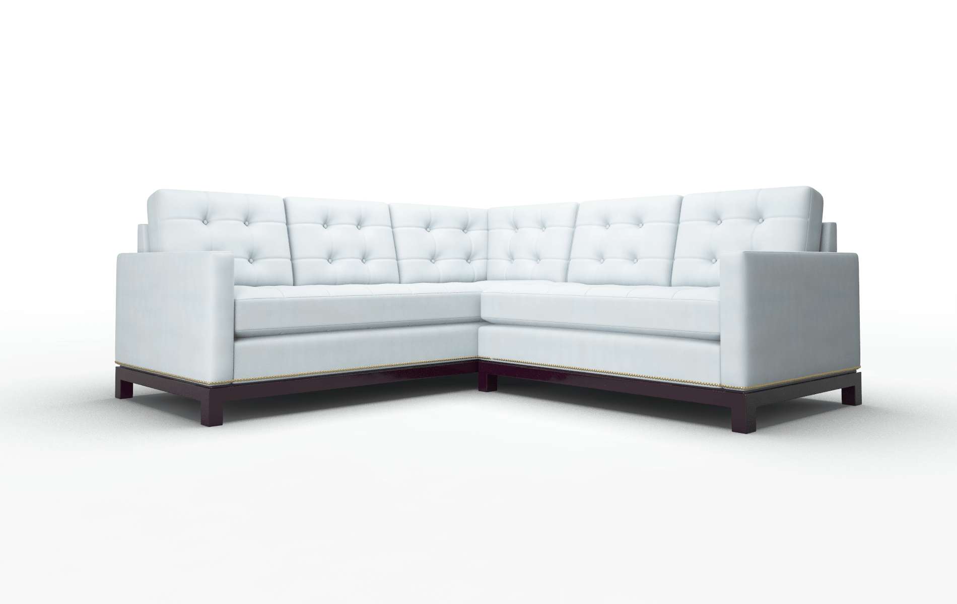 Davos Hathaway aqua Sectional Espresso Legs  1