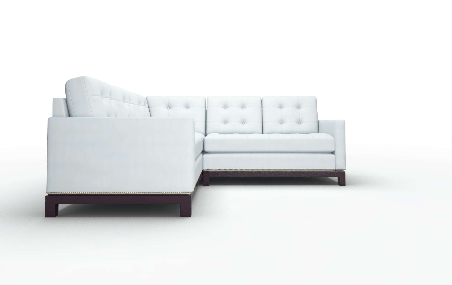 Davos Hathaway Aqua Sectional espresso legs 2