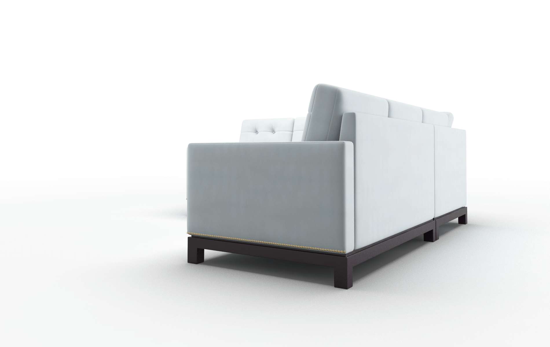 Davos Hathaway Aqua Sectional espresso legs 4