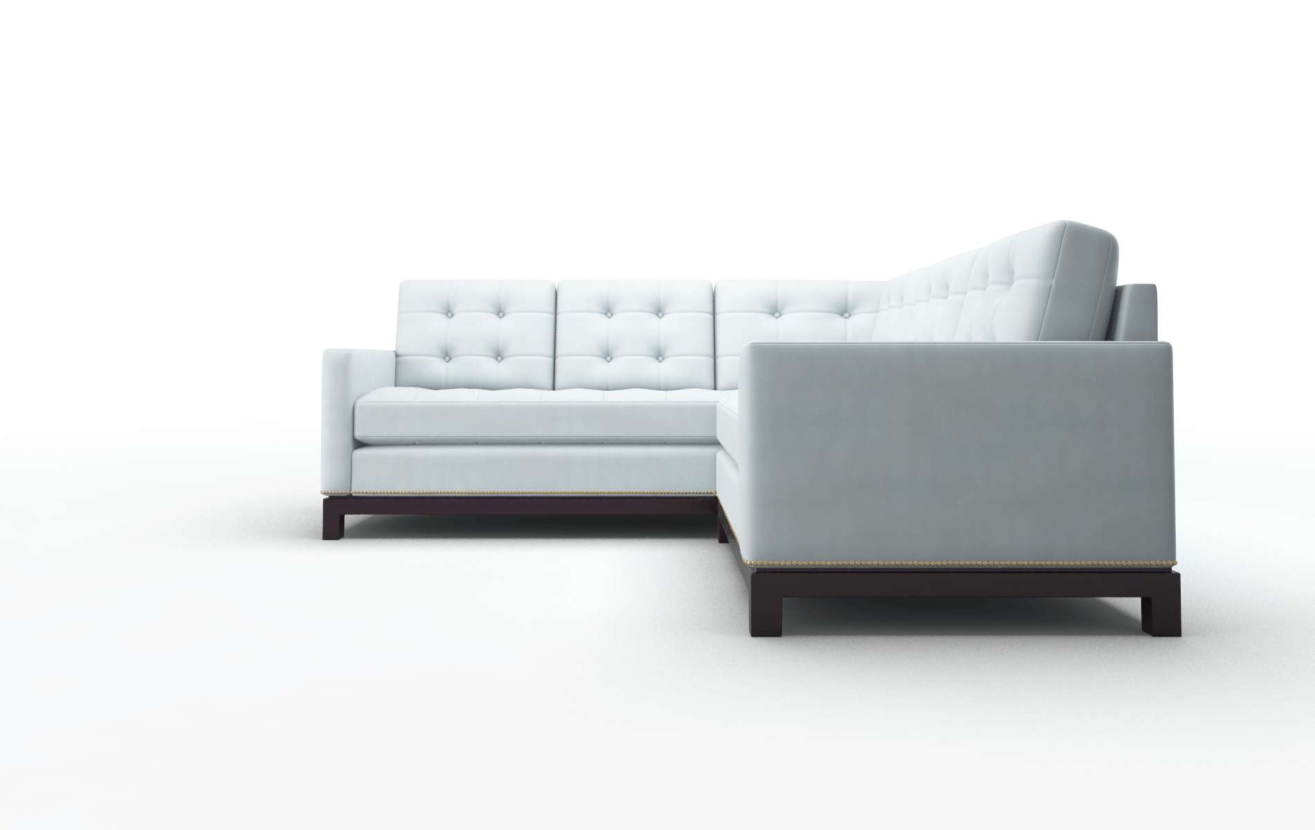 Davos Hathaway Aqua Sectional espresso legs 5