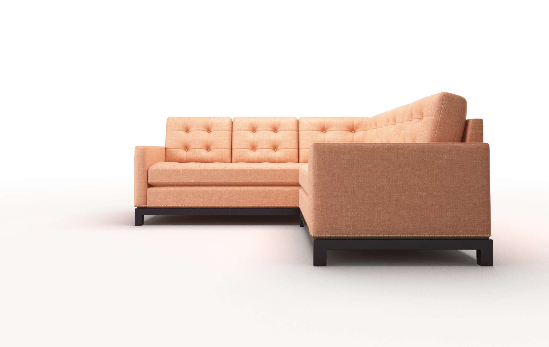 Davos Hepburn Appricot Sectional espresso legs 5