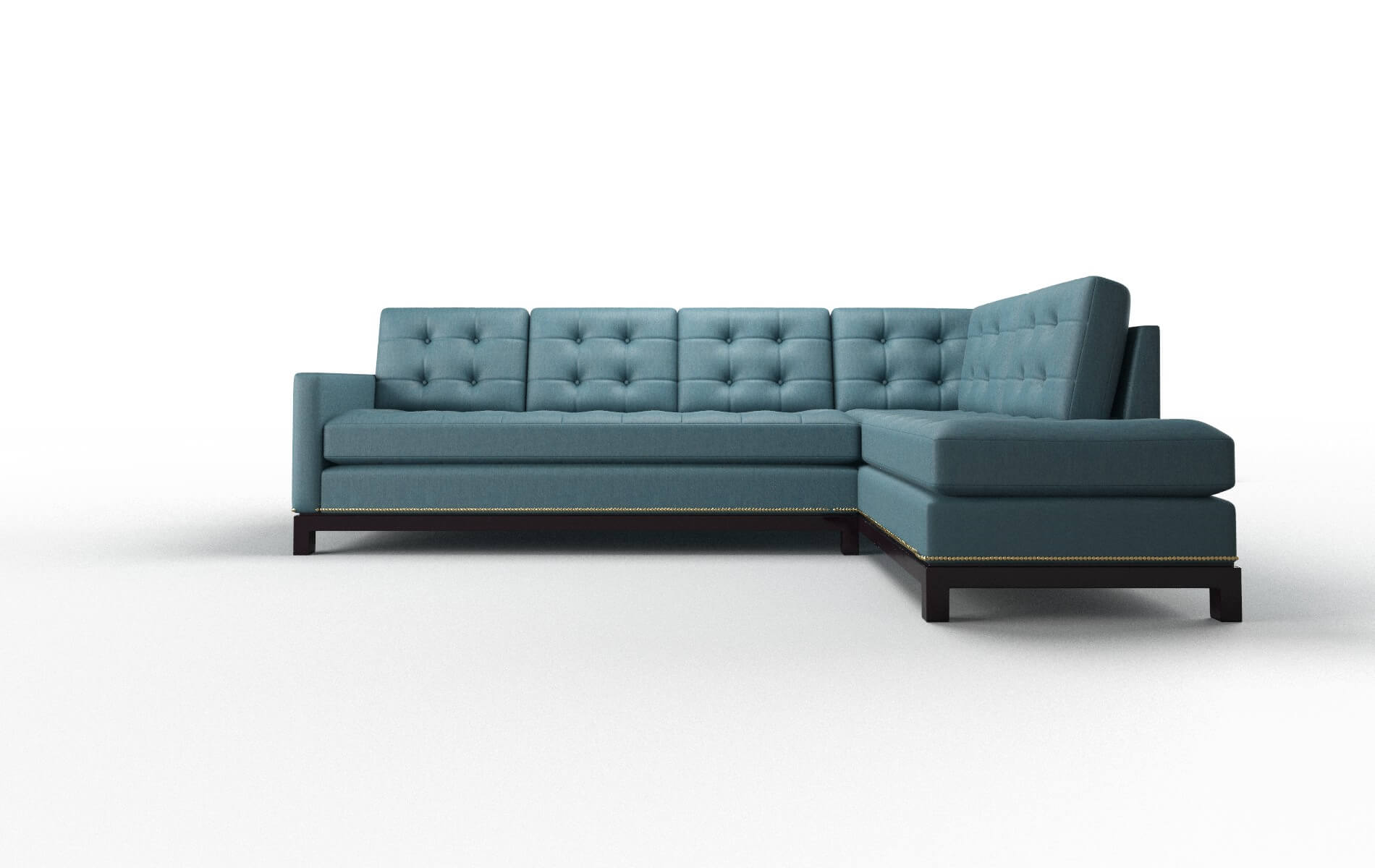 Davos Hepburn teal Panel Espresso Legs  1