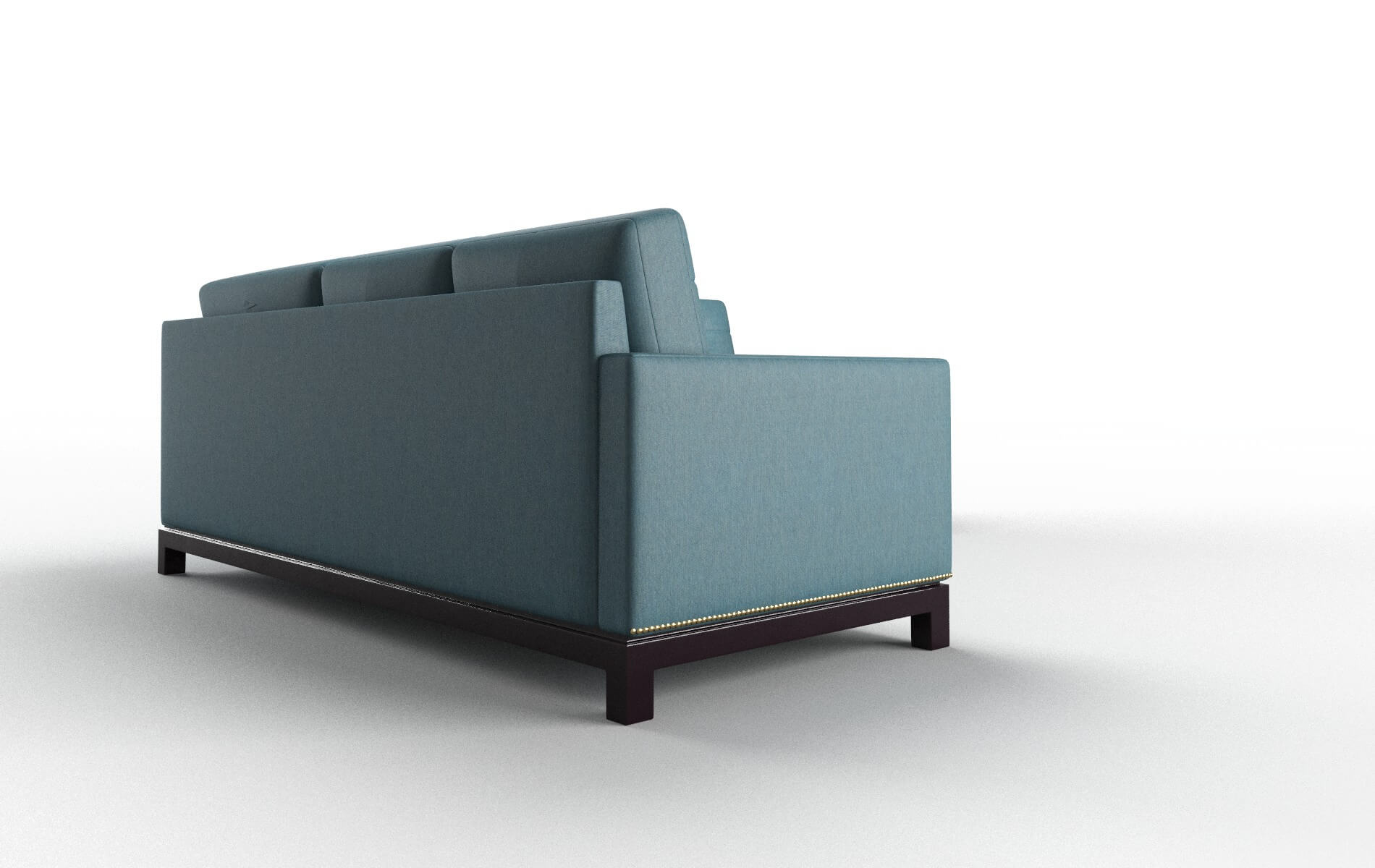 Davos Hepburn Teal Sectional espresso legs 3