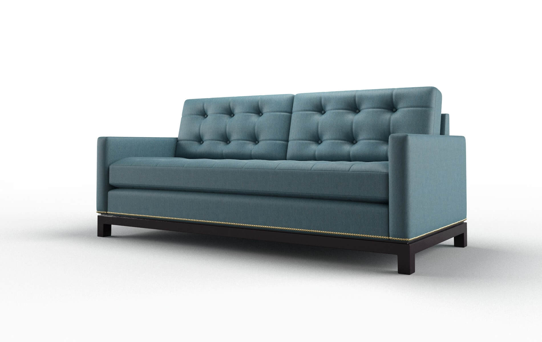 Davos Hepburn Teal Sofa espresso legs 4