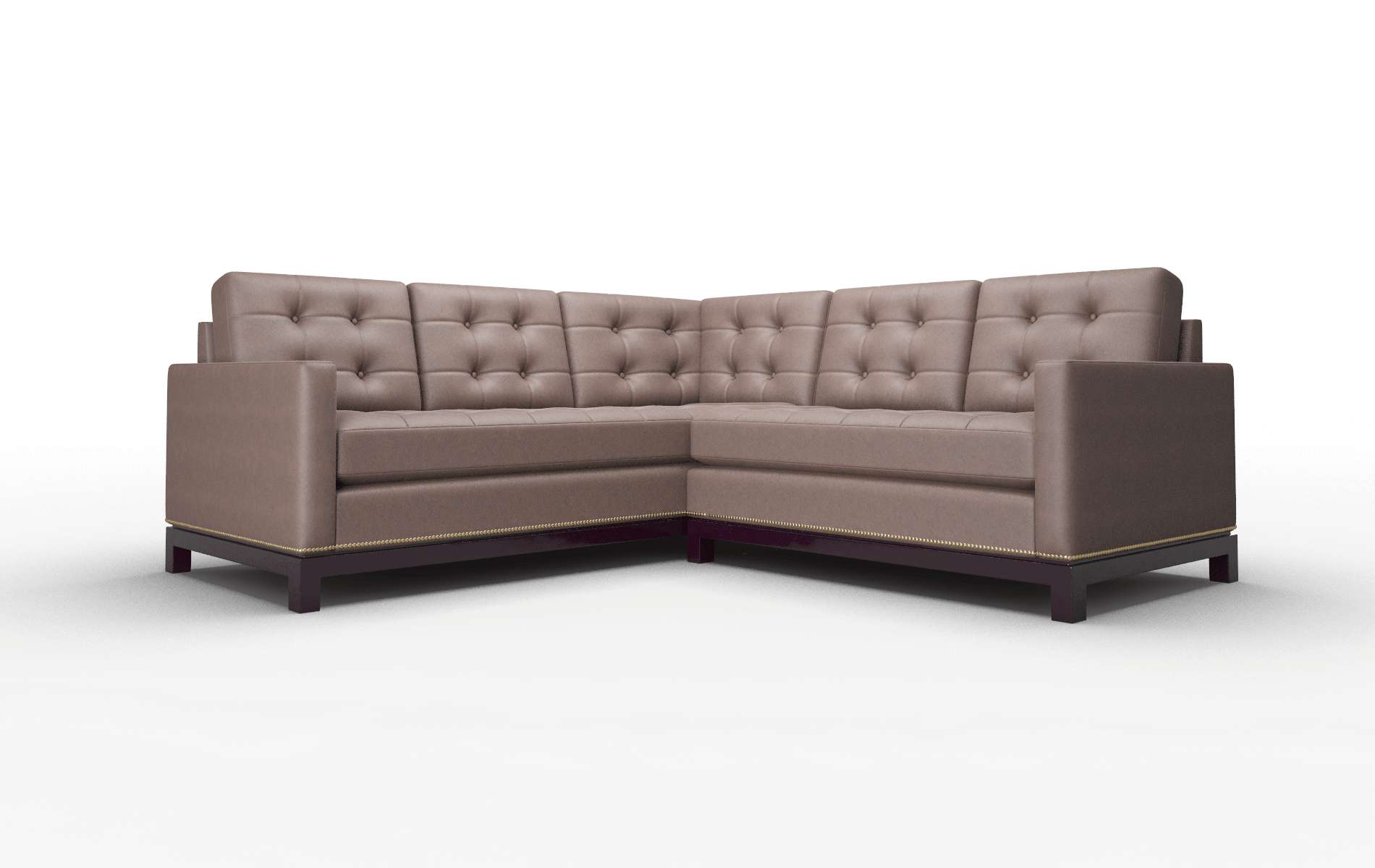 Davos Insight Cafe Sectional espresso legs 1