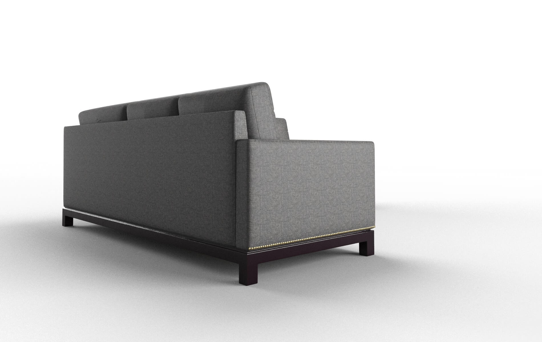 Davos Insight Charcoal Sectional espresso legs 3