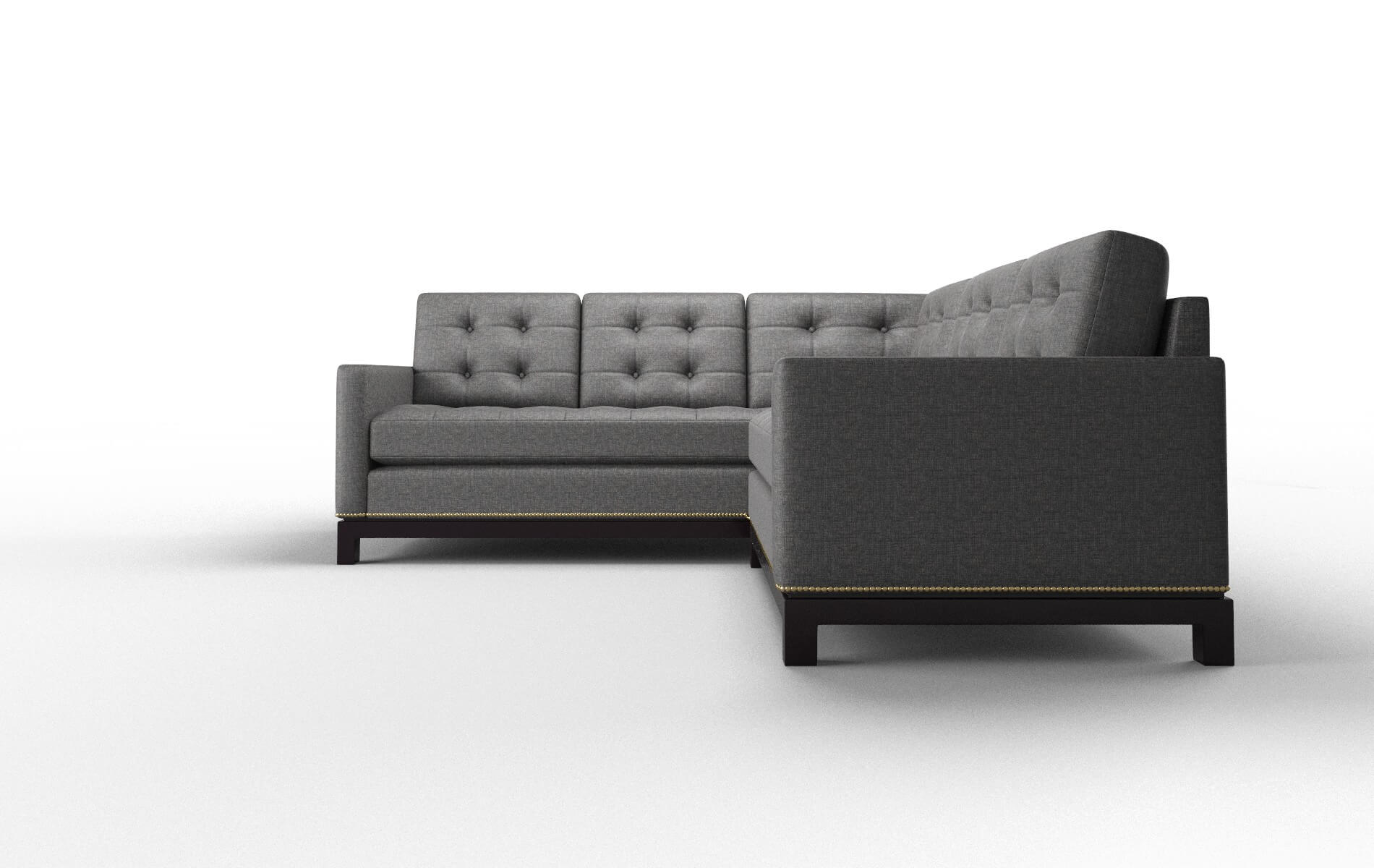 Davos Insight Charcoal Sectional espresso legs 5