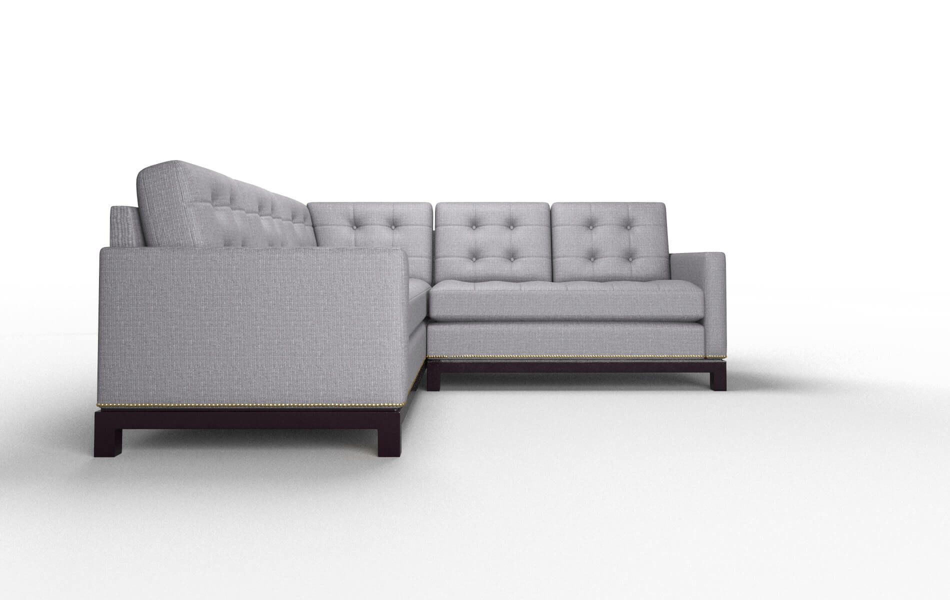 Davos Insight Denim Sectional espresso legs 2