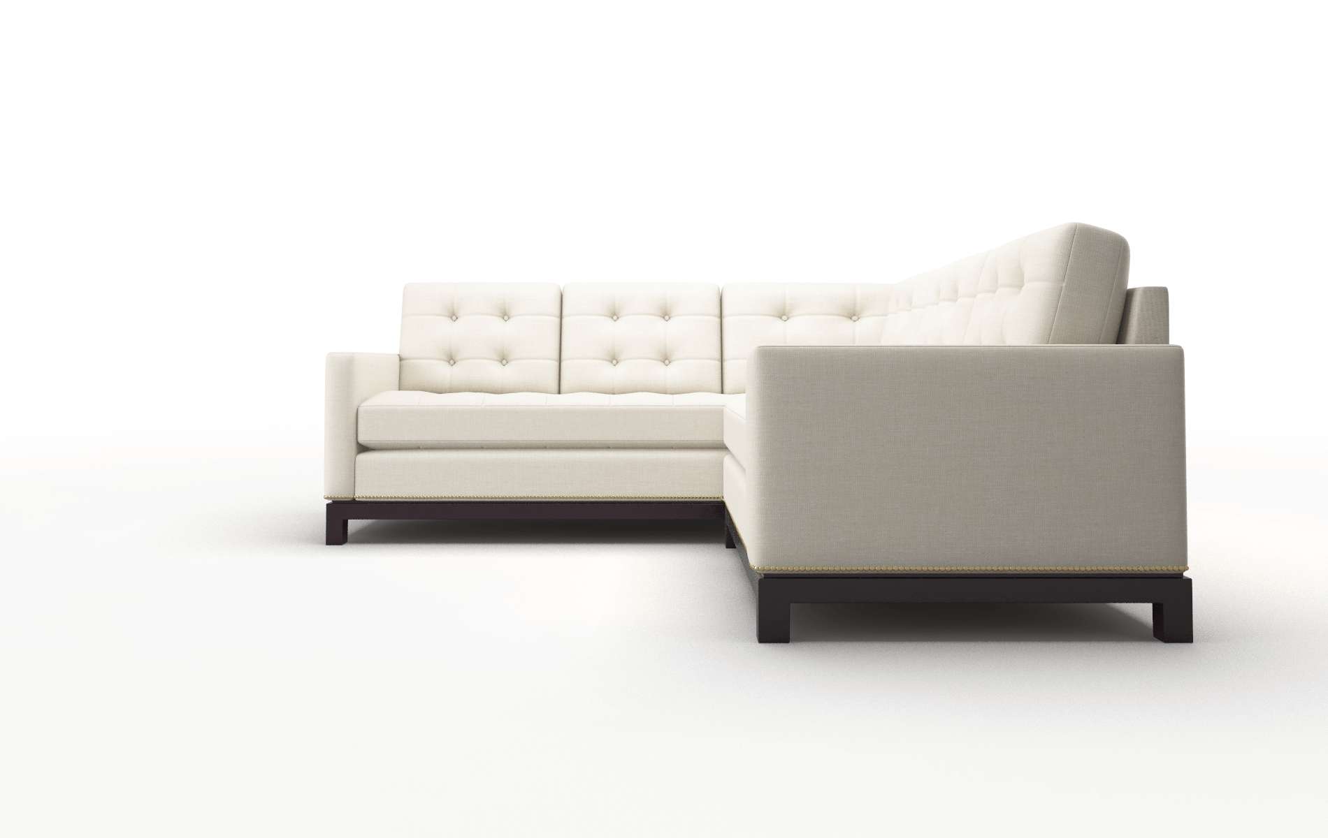 Davos Keylargo Almond Sectional espresso legs 5