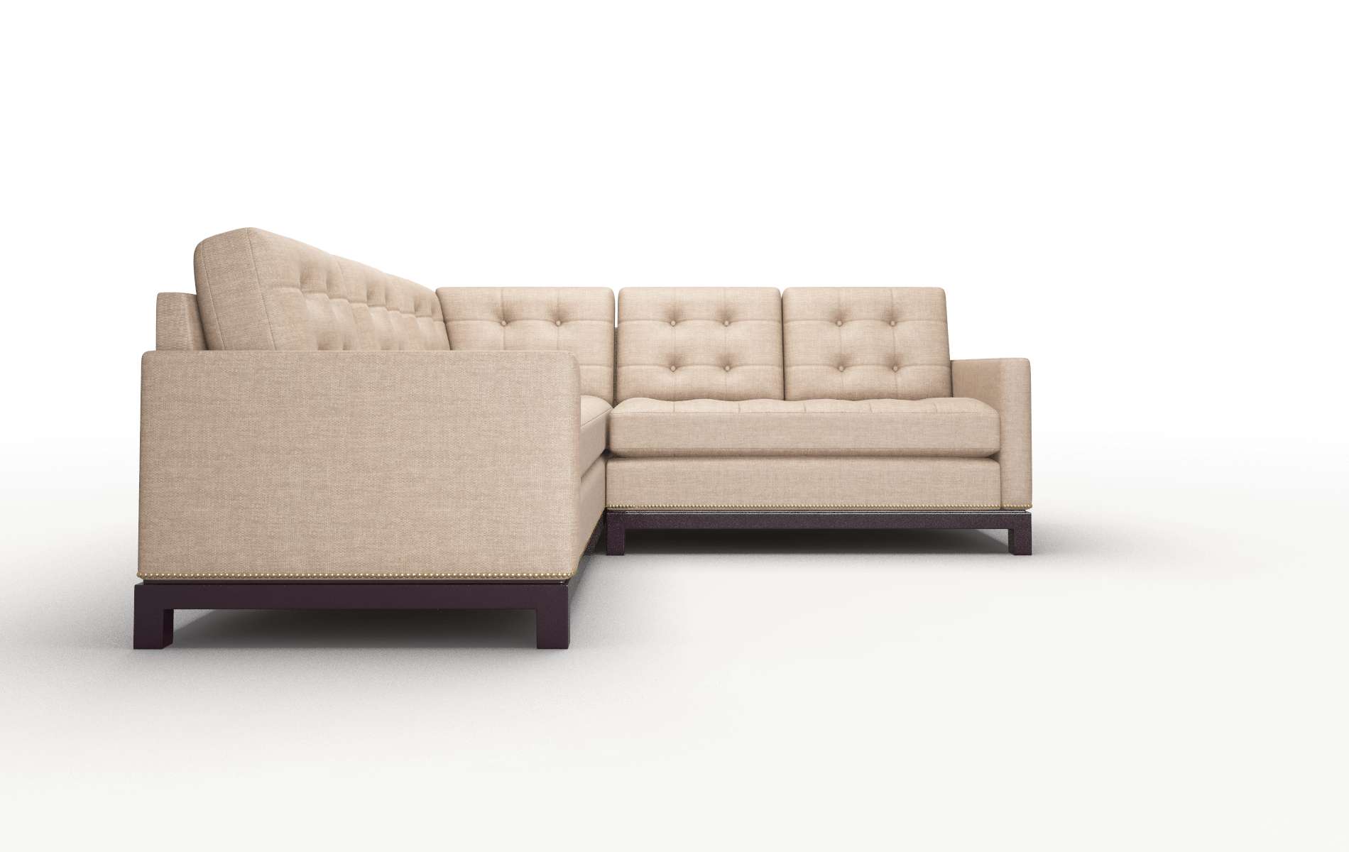 Davos Keylargo Mink Sectional espresso legs 2