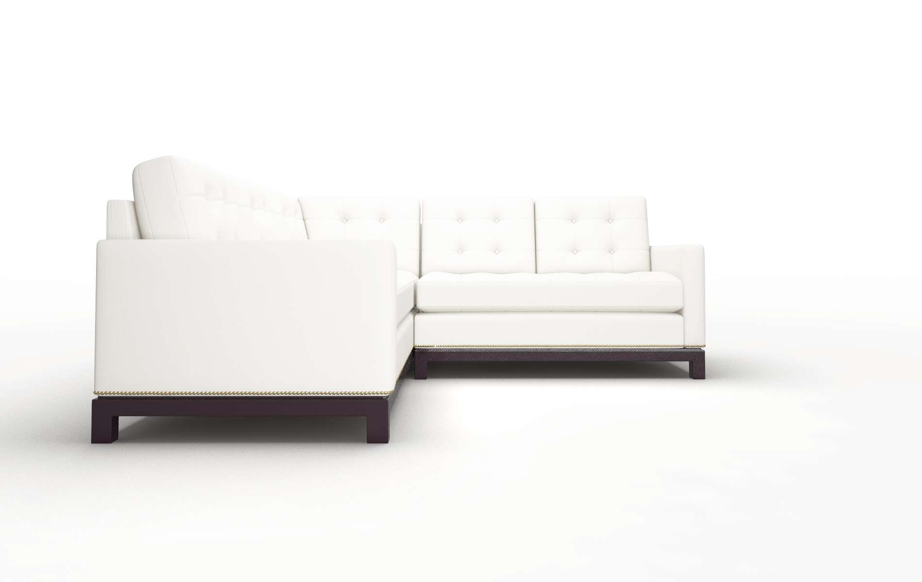 Davos Keylargo Oatmeal Sectional espresso legs 2