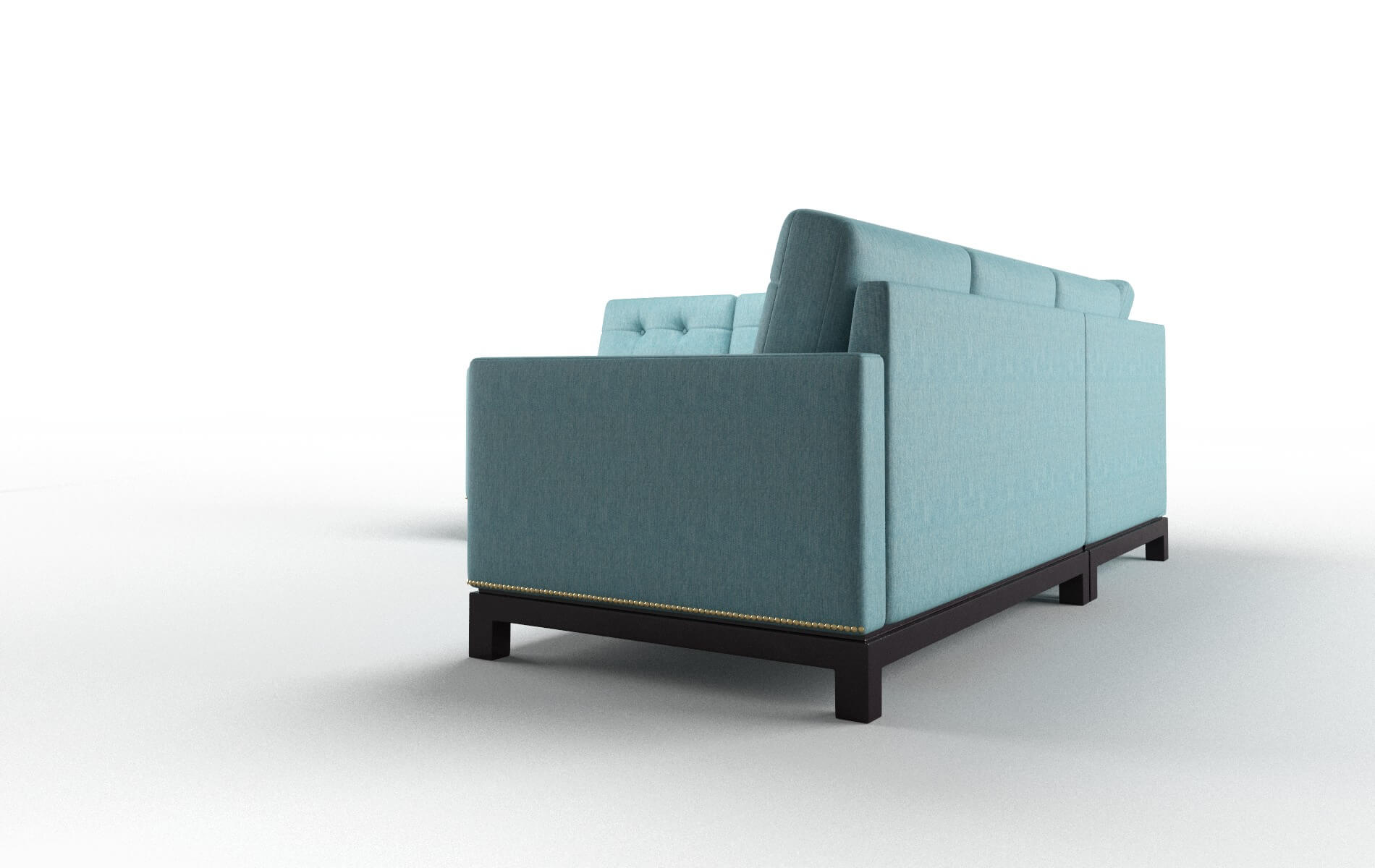 Davos Lana Peacock Sectional espresso legs 4