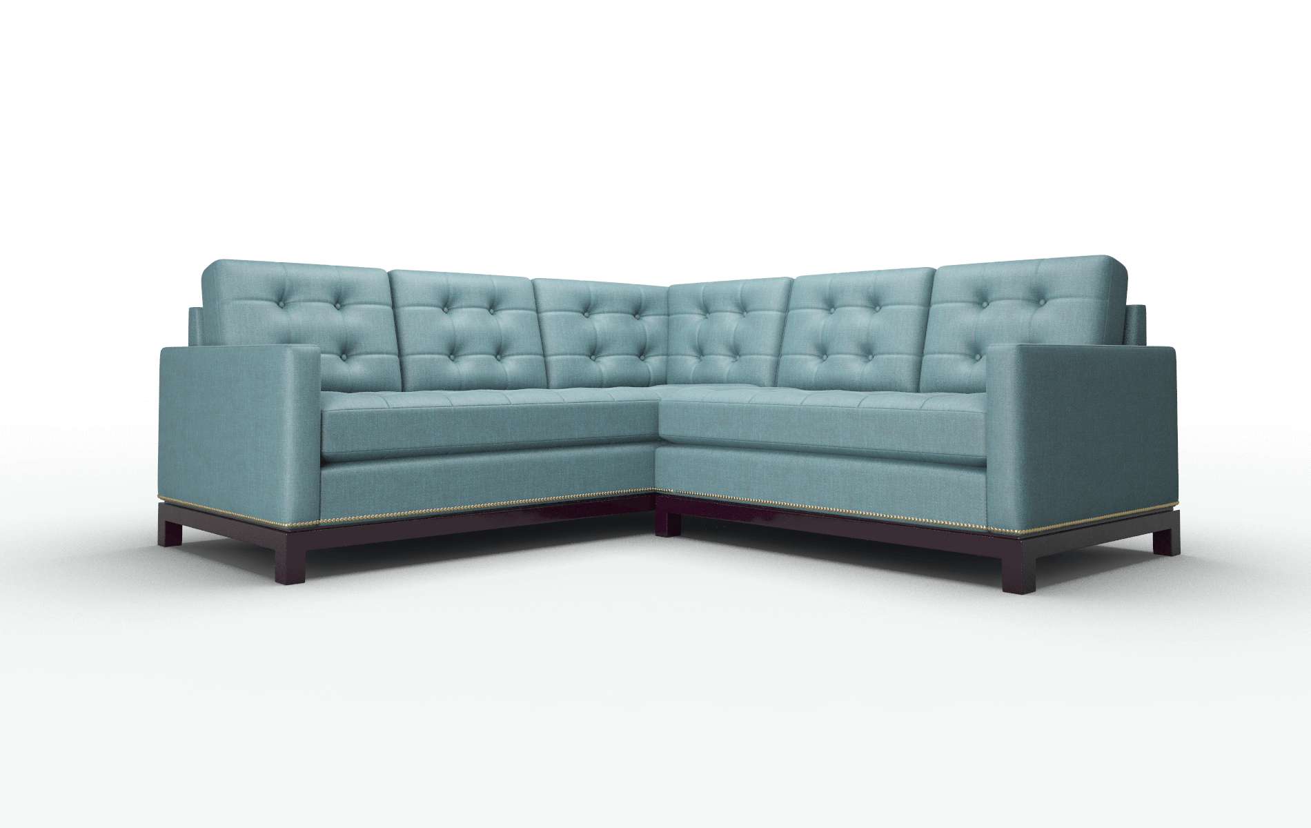 Davos Leslie Peacock Sectional espresso legs 1