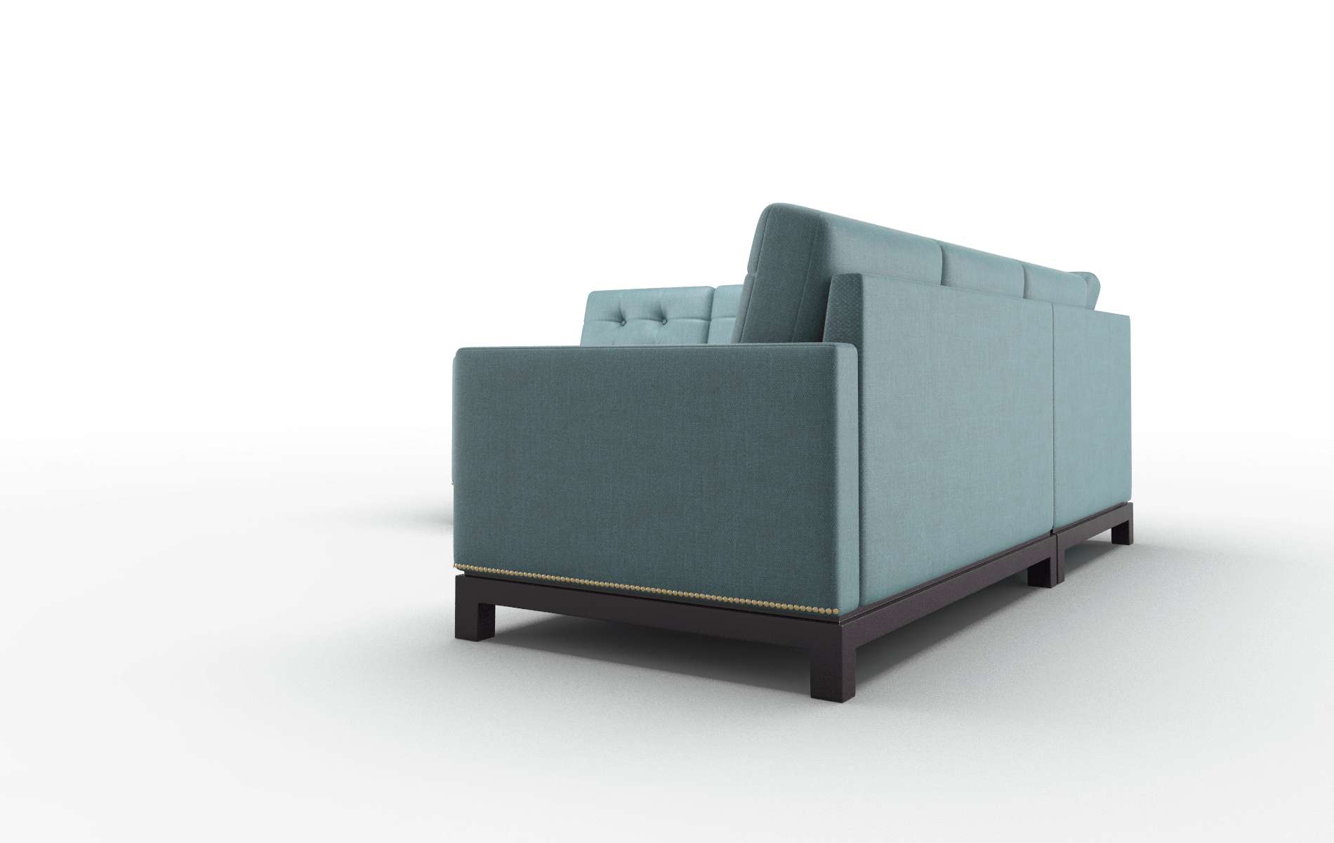 Davos Leslie Peacock Sectional espresso legs 4