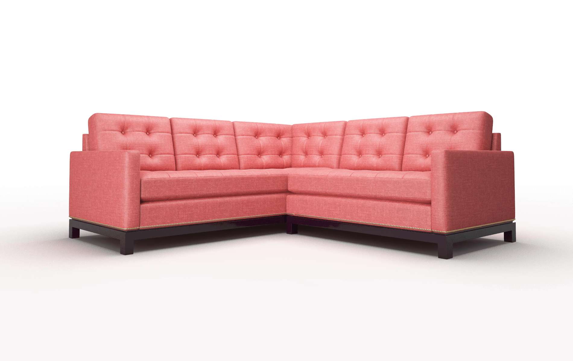 Davos Leslie Poppy Sectional espresso legs 1