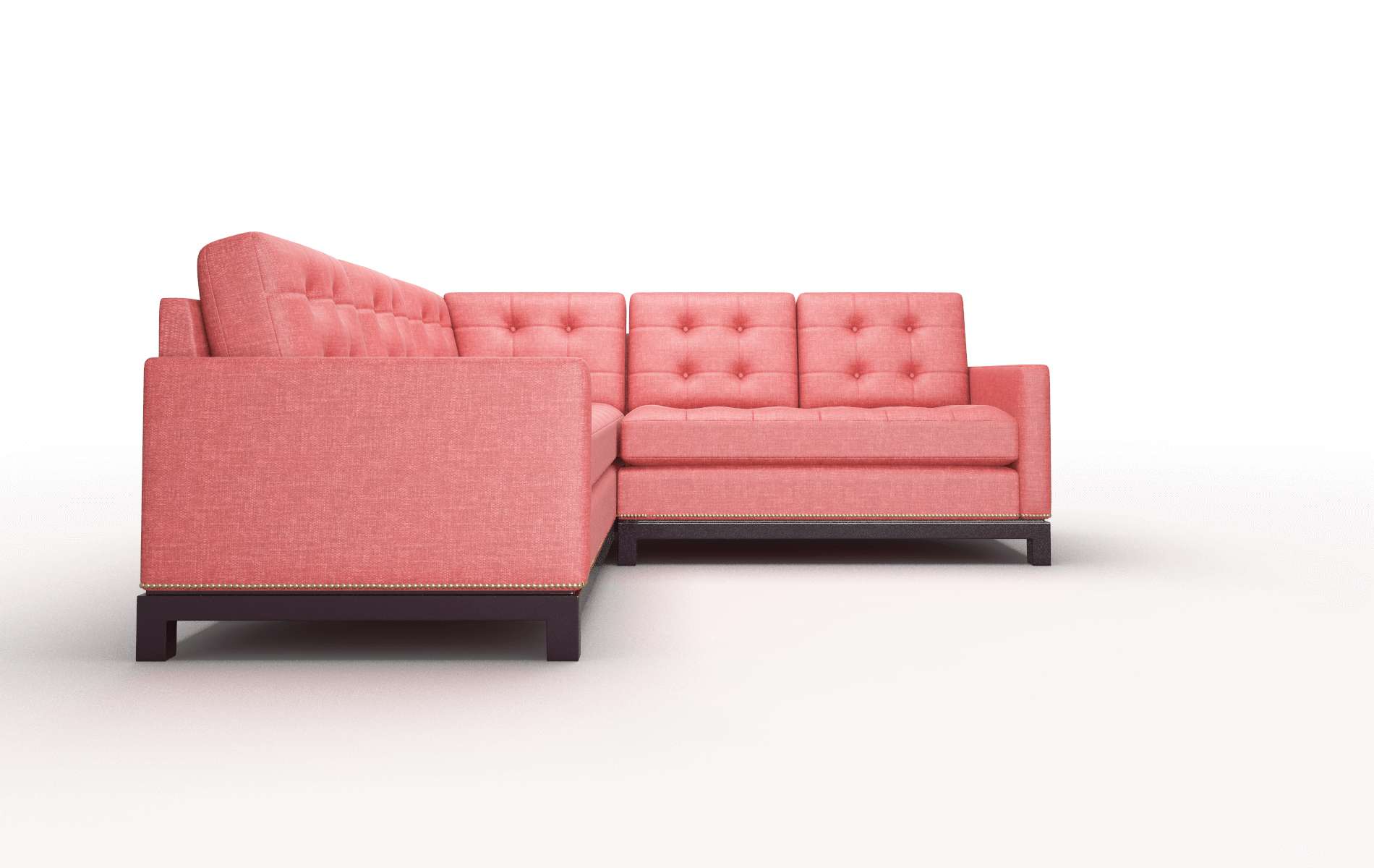 Davos Leslie Poppy Sectional espresso legs 2