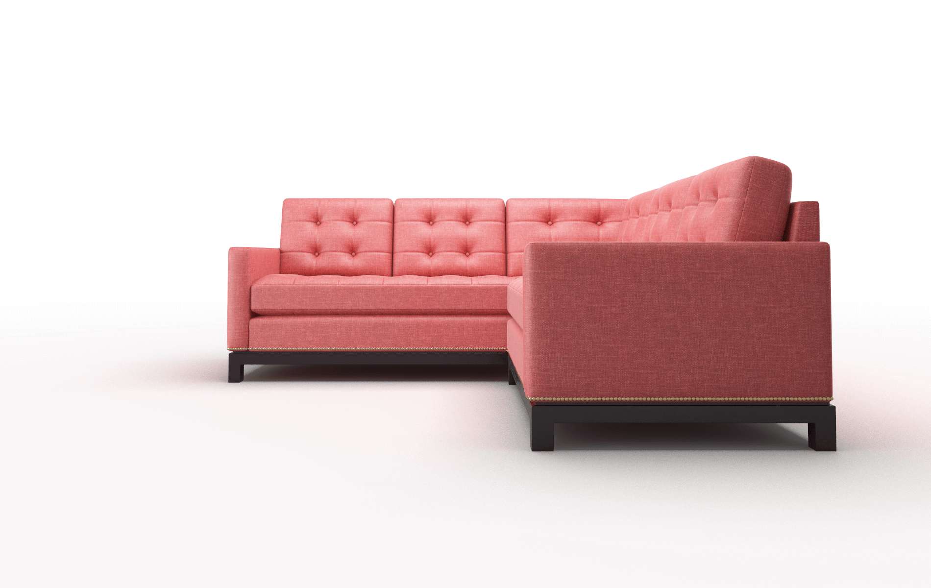 Davos Leslie Poppy Sectional espresso legs 5