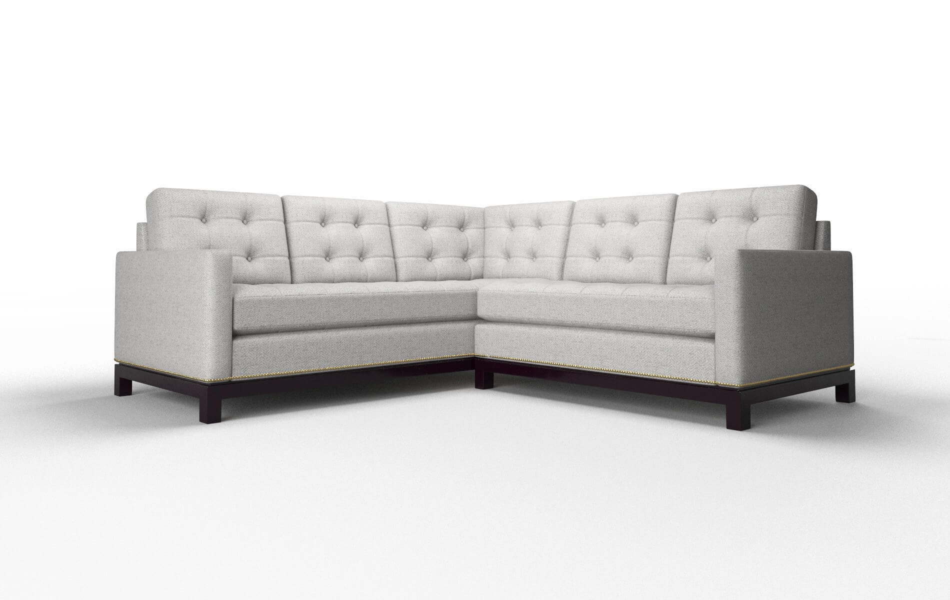 Davos Malibu Dove Sectional espresso legs 1