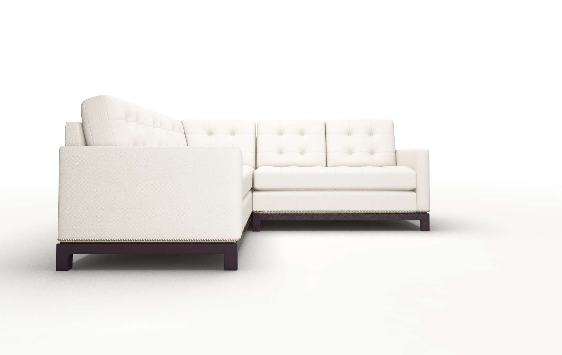 Davos Malibu Linen Sectional espresso legs 2